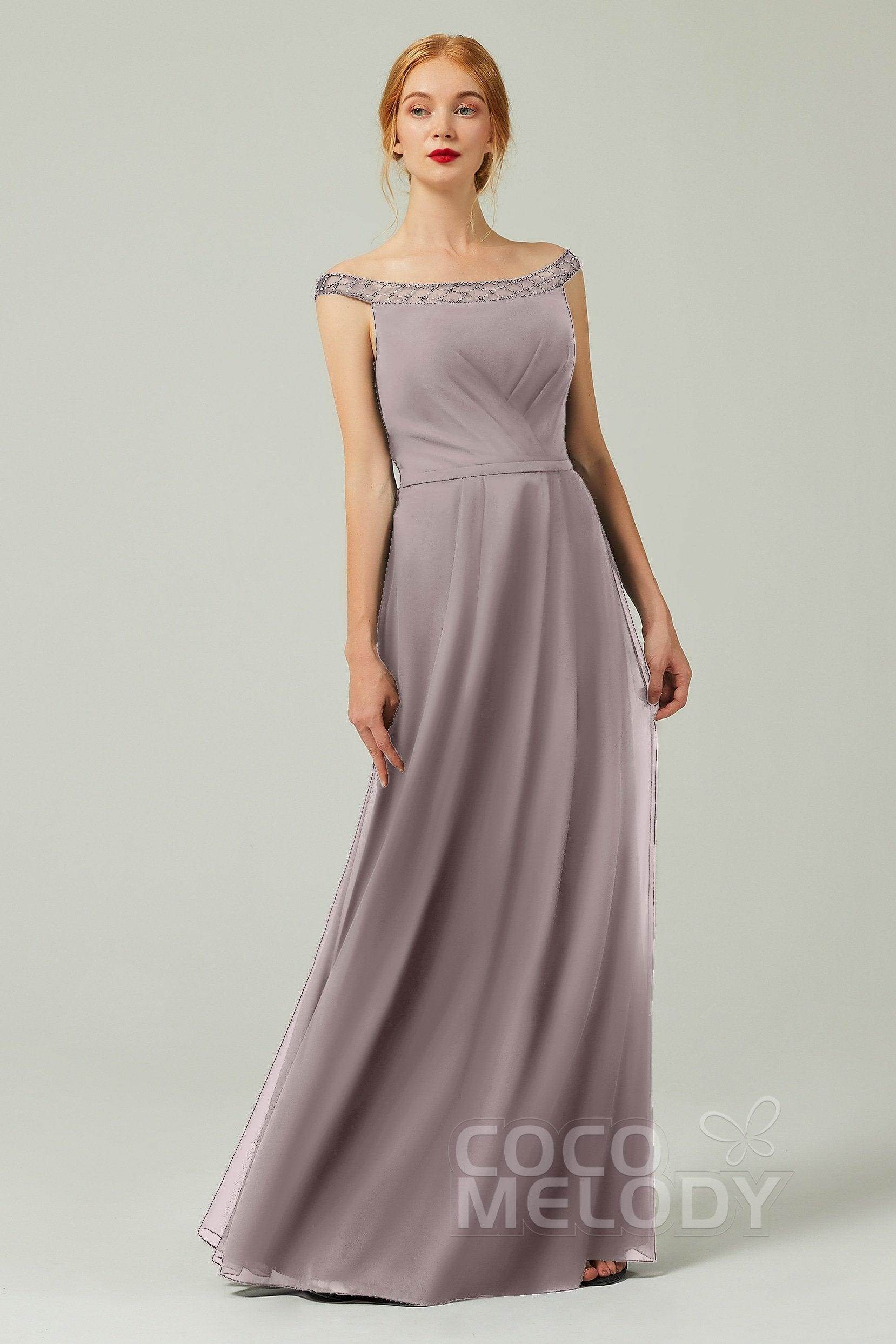 A-Line Floor Length Chiffon Bridesmaid Dress Formal Dresses CB0339