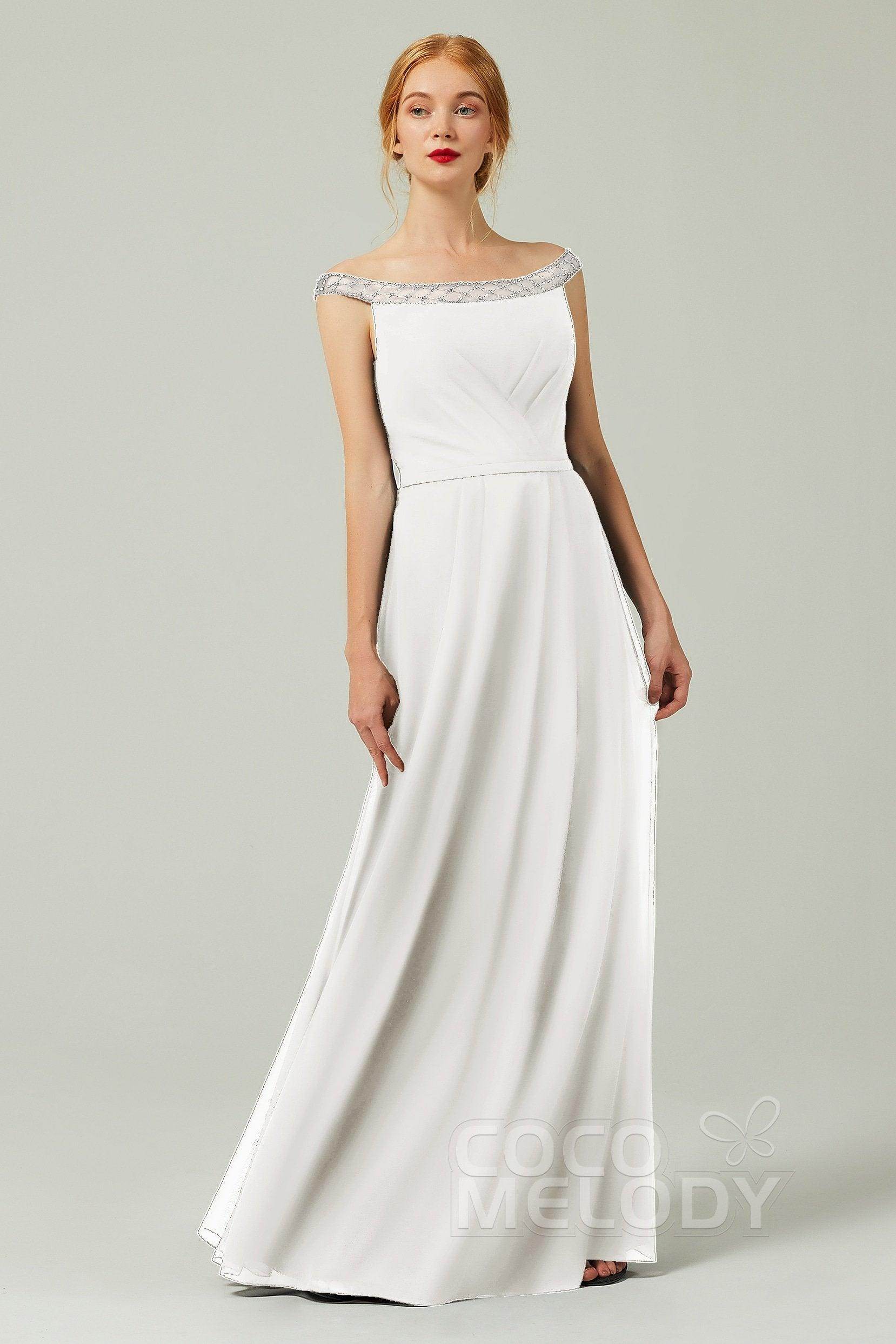 A-Line Floor Length Chiffon Bridesmaid Dress Formal Dresses CB0339