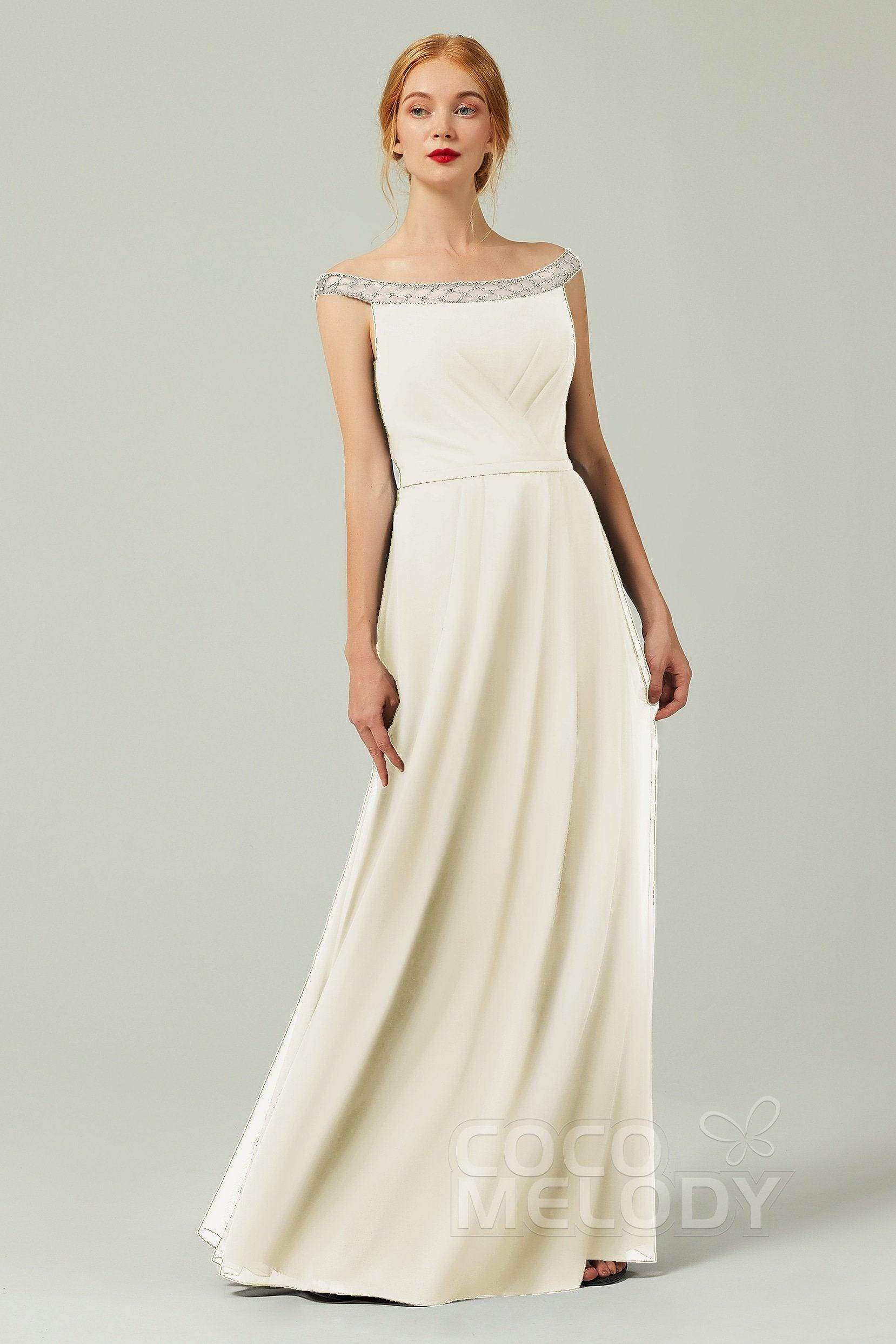 A-Line Floor Length Chiffon Bridesmaid Dress Formal Dresses CB0339