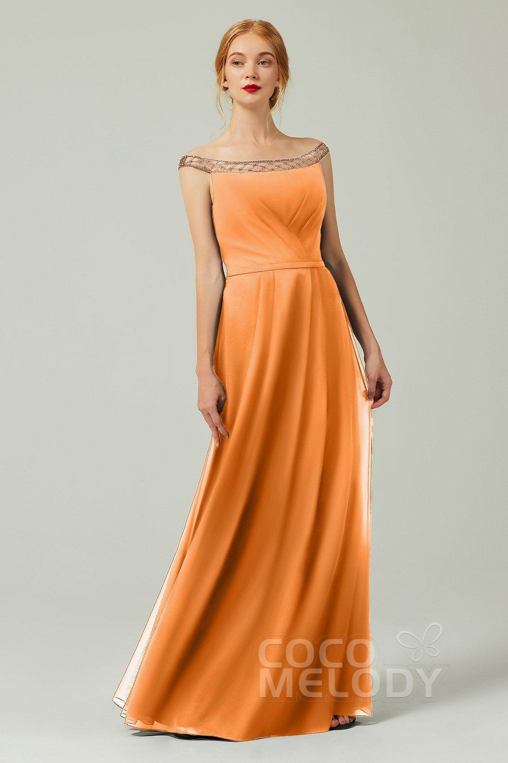 A-Line Floor Length Chiffon Bridesmaid Dress Formal Dresses CB0339