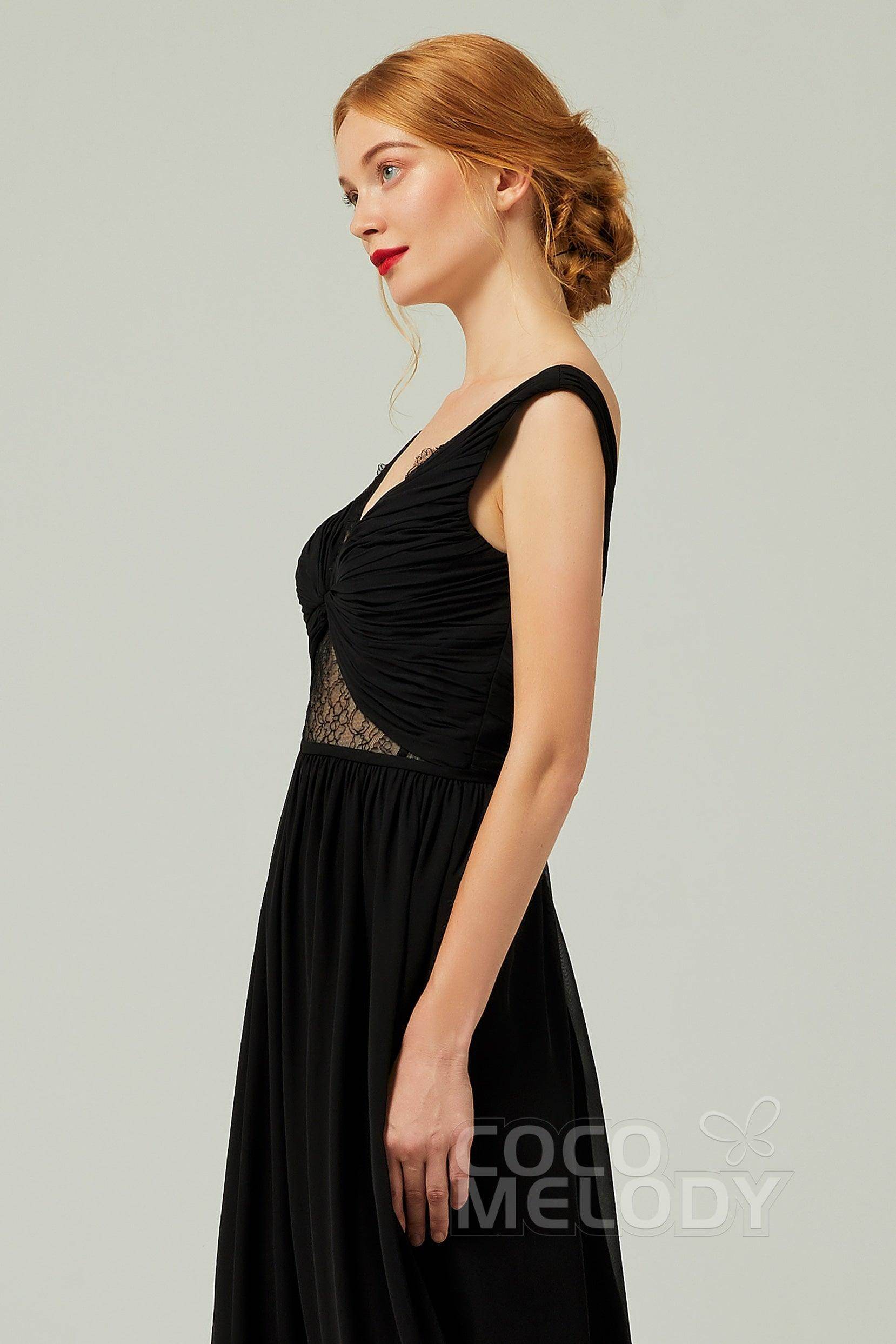 A-Line Floor Length Chiffon Bridesmaid Dress Formal Dresses CB0340