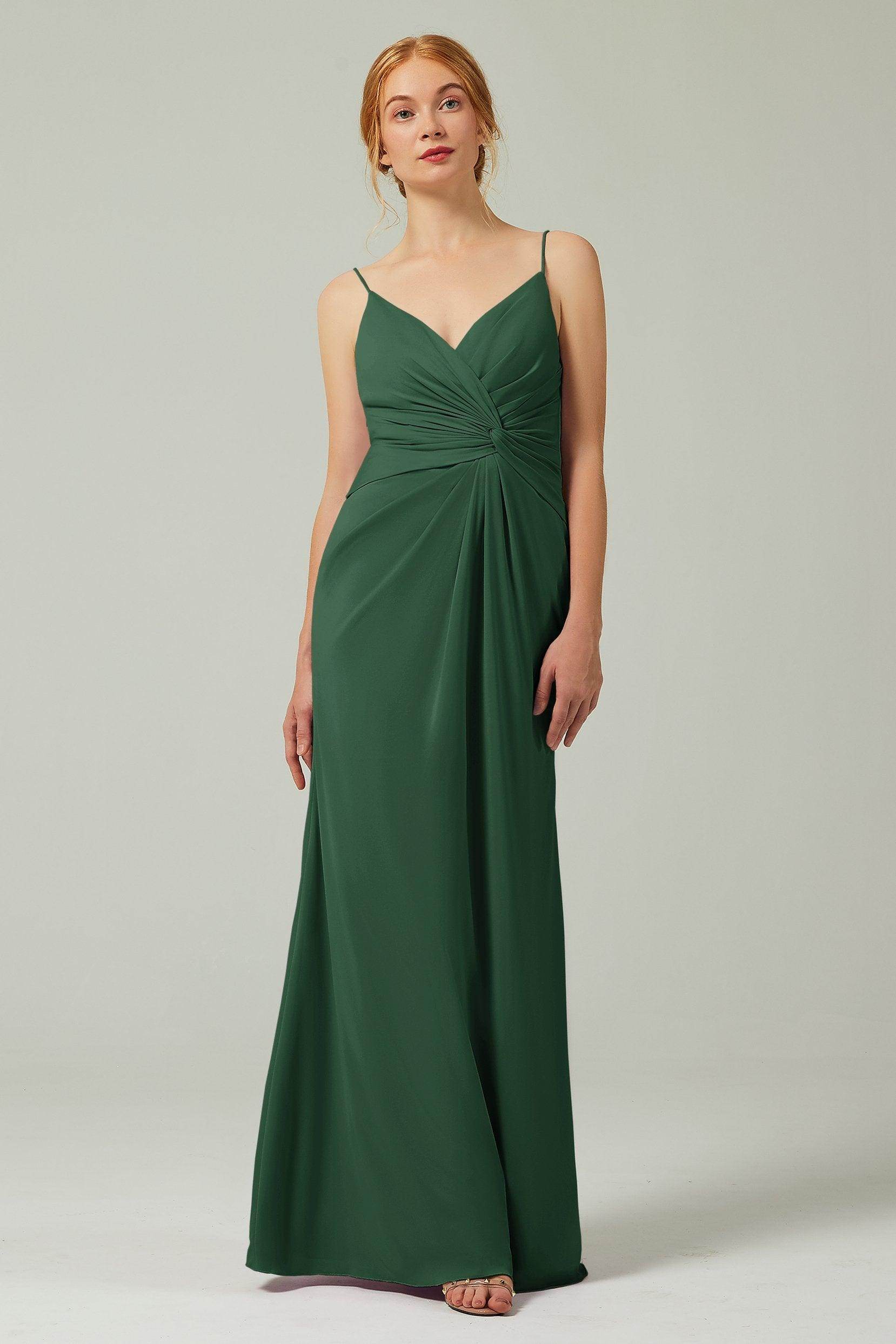 Sheath-Column Floor Length Chiffon Bridesmaid Dress CB0350