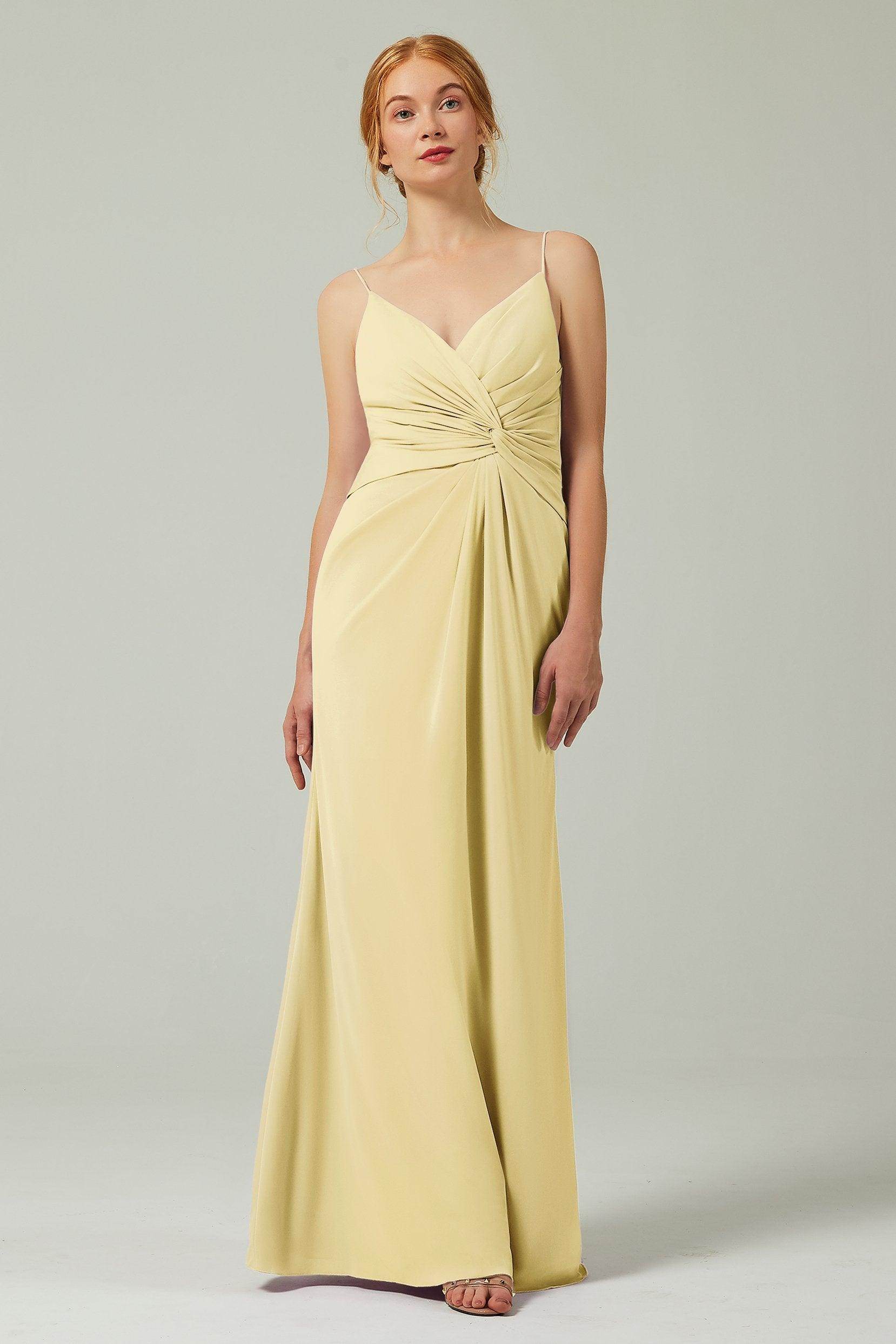 Sheath-Column Floor Length Chiffon Bridesmaid Dress CB0350