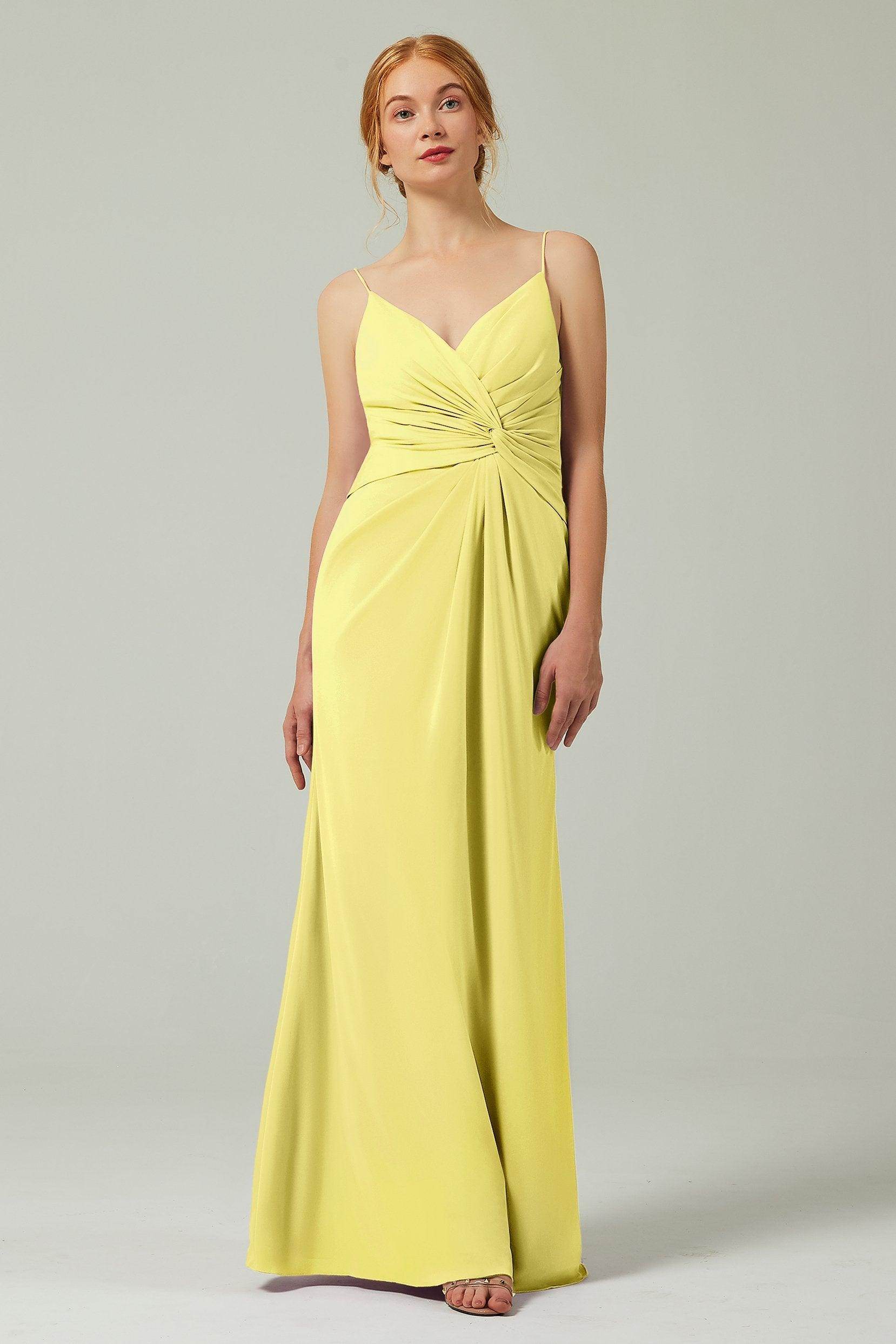Sheath-Column Floor Length Chiffon Bridesmaid Dress CB0350