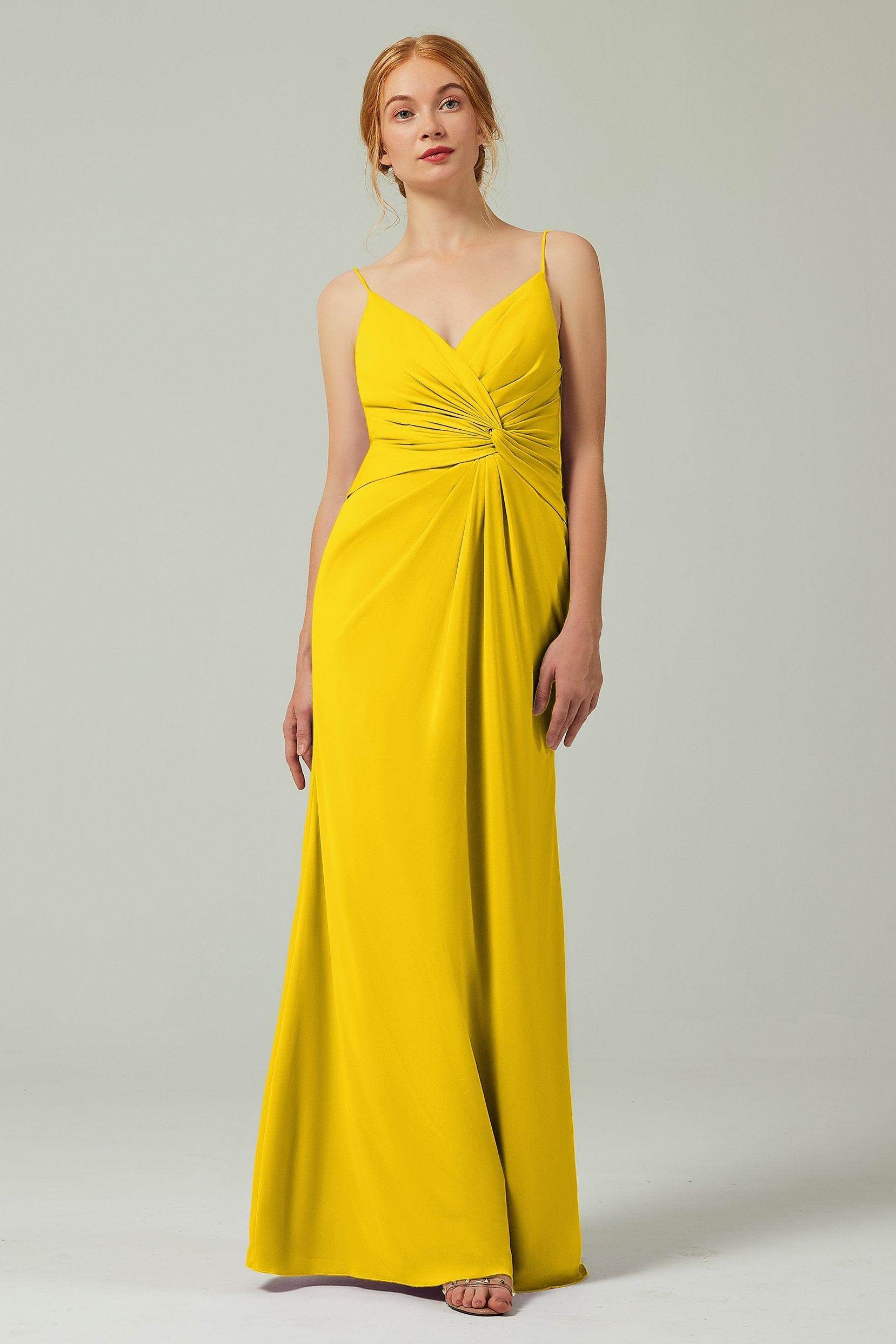 Sheath-Column Floor Length Chiffon Bridesmaid Dress CB0350