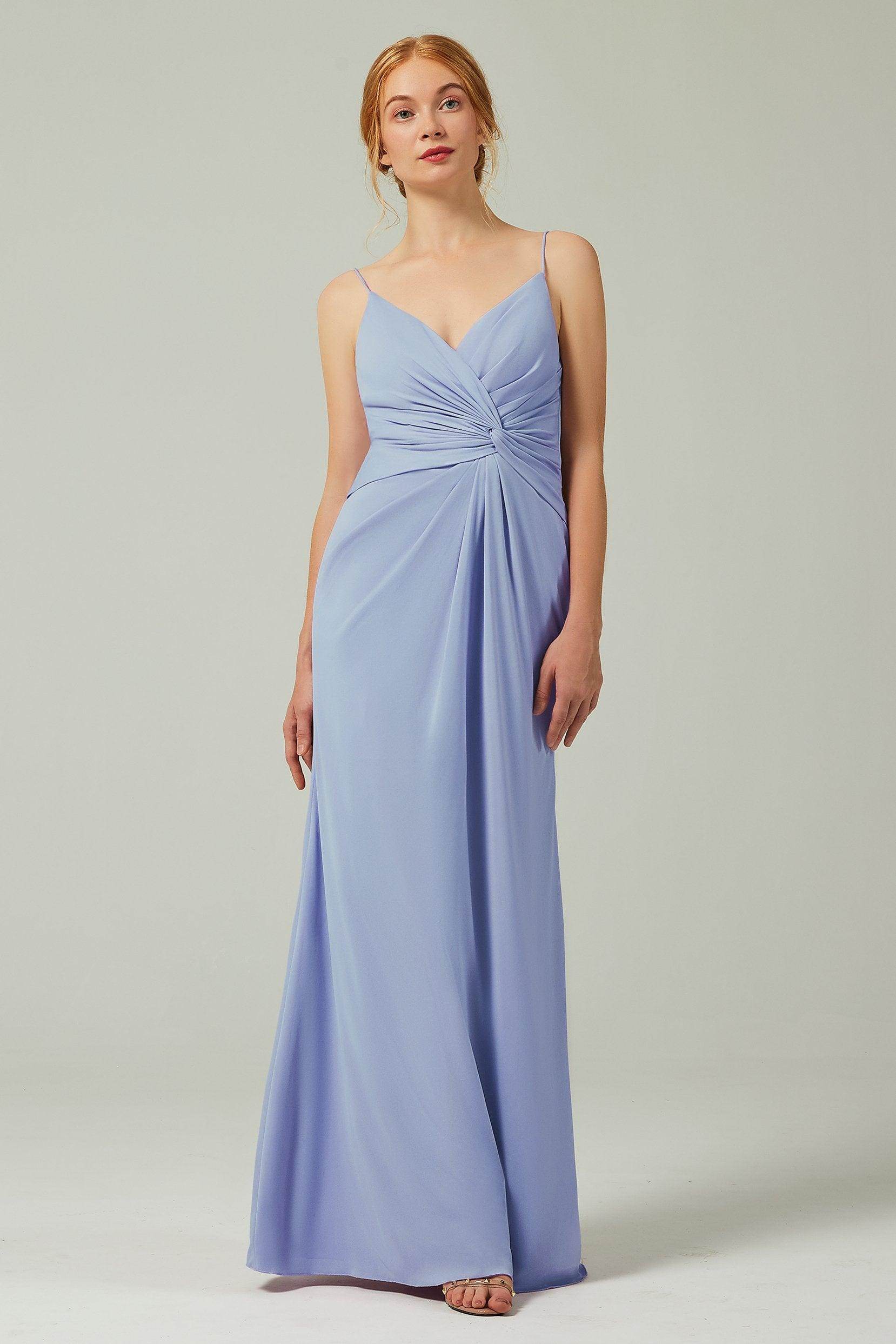Sheath-Column Floor Length Chiffon Bridesmaid Dress CB0350