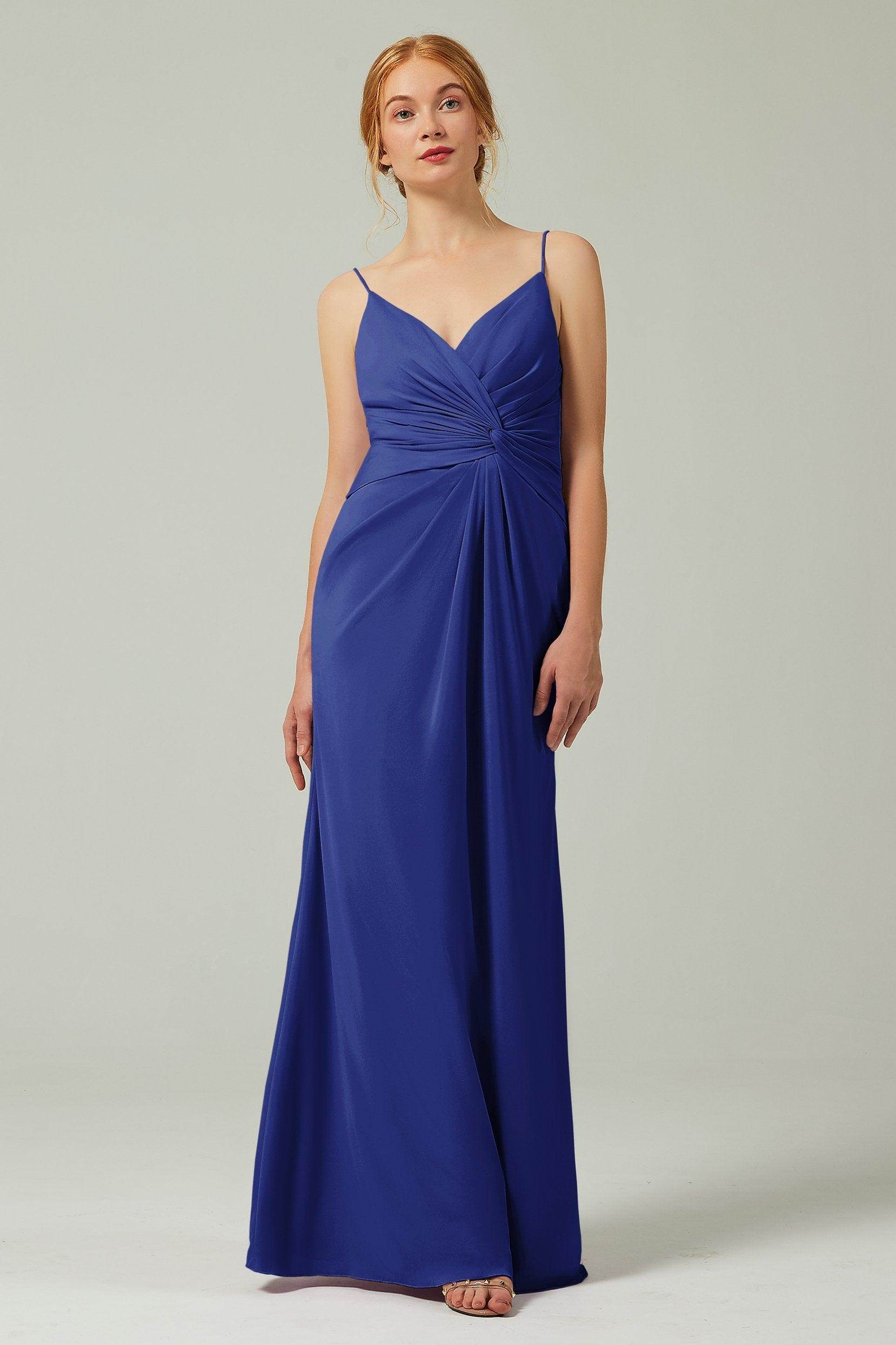Sheath-Column Floor Length Chiffon Bridesmaid Dress CB0350