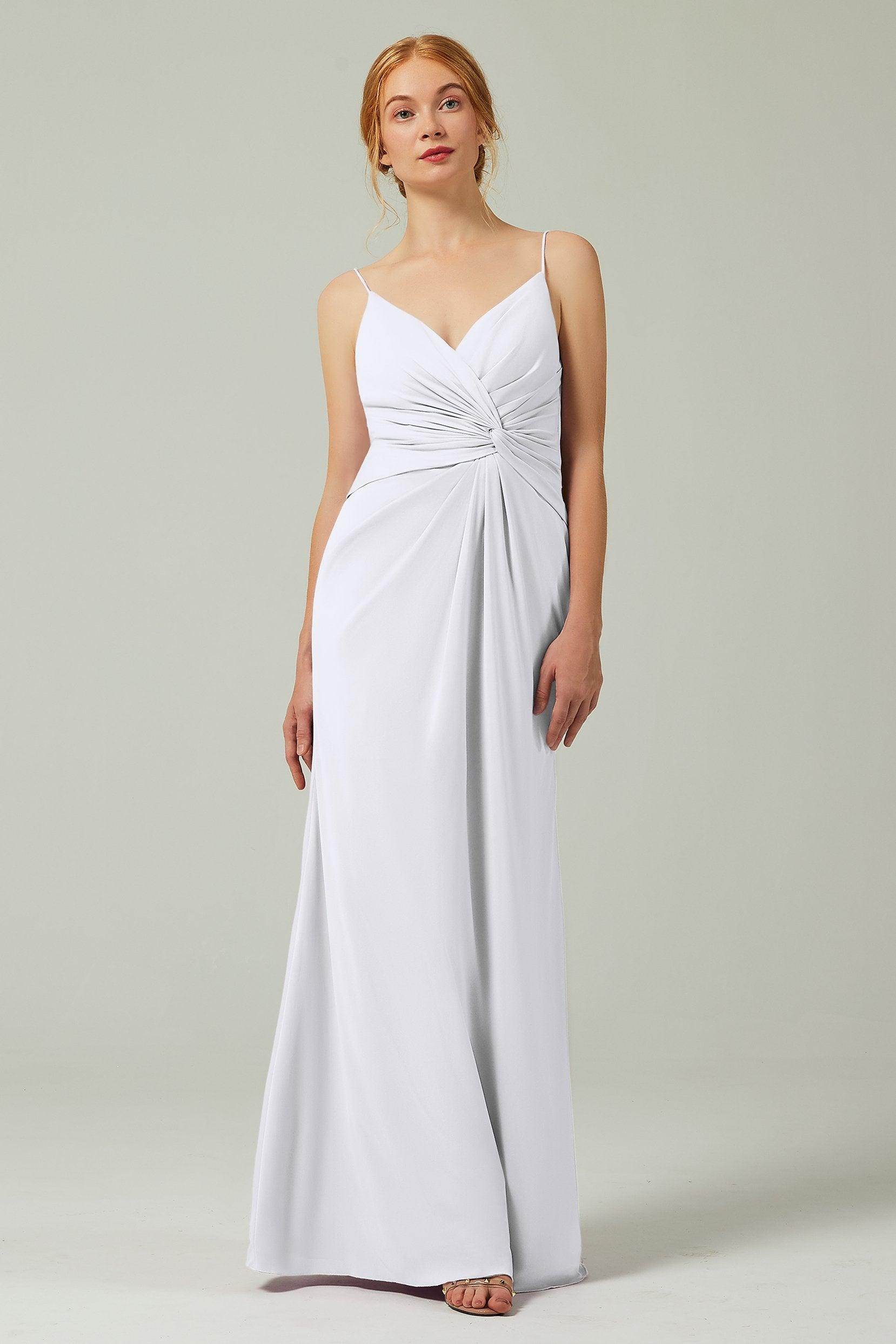 Sheath-Column Floor Length Chiffon Bridesmaid Dress CB0350