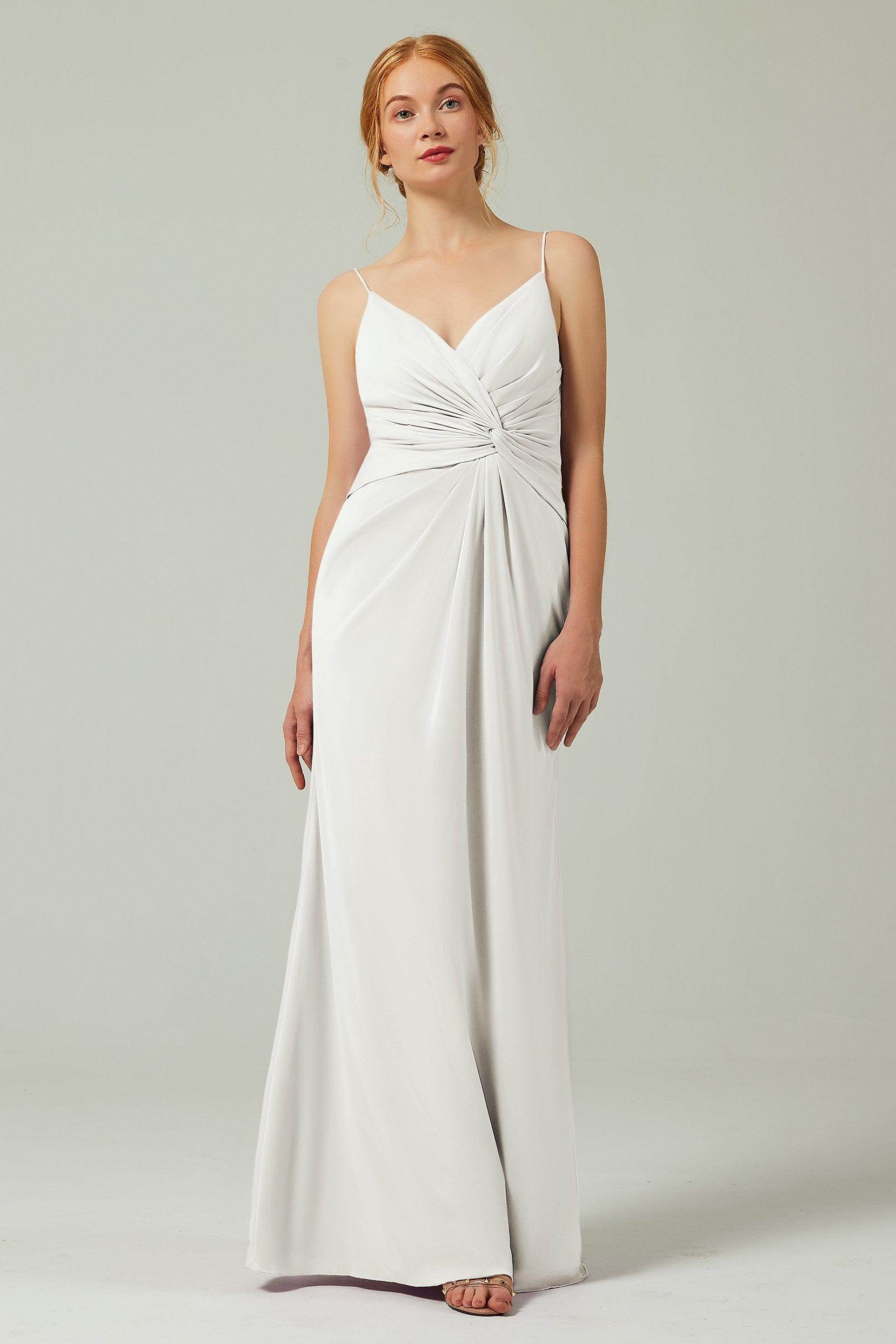 Sheath-Column Floor Length Chiffon Bridesmaid Dress CB0350
