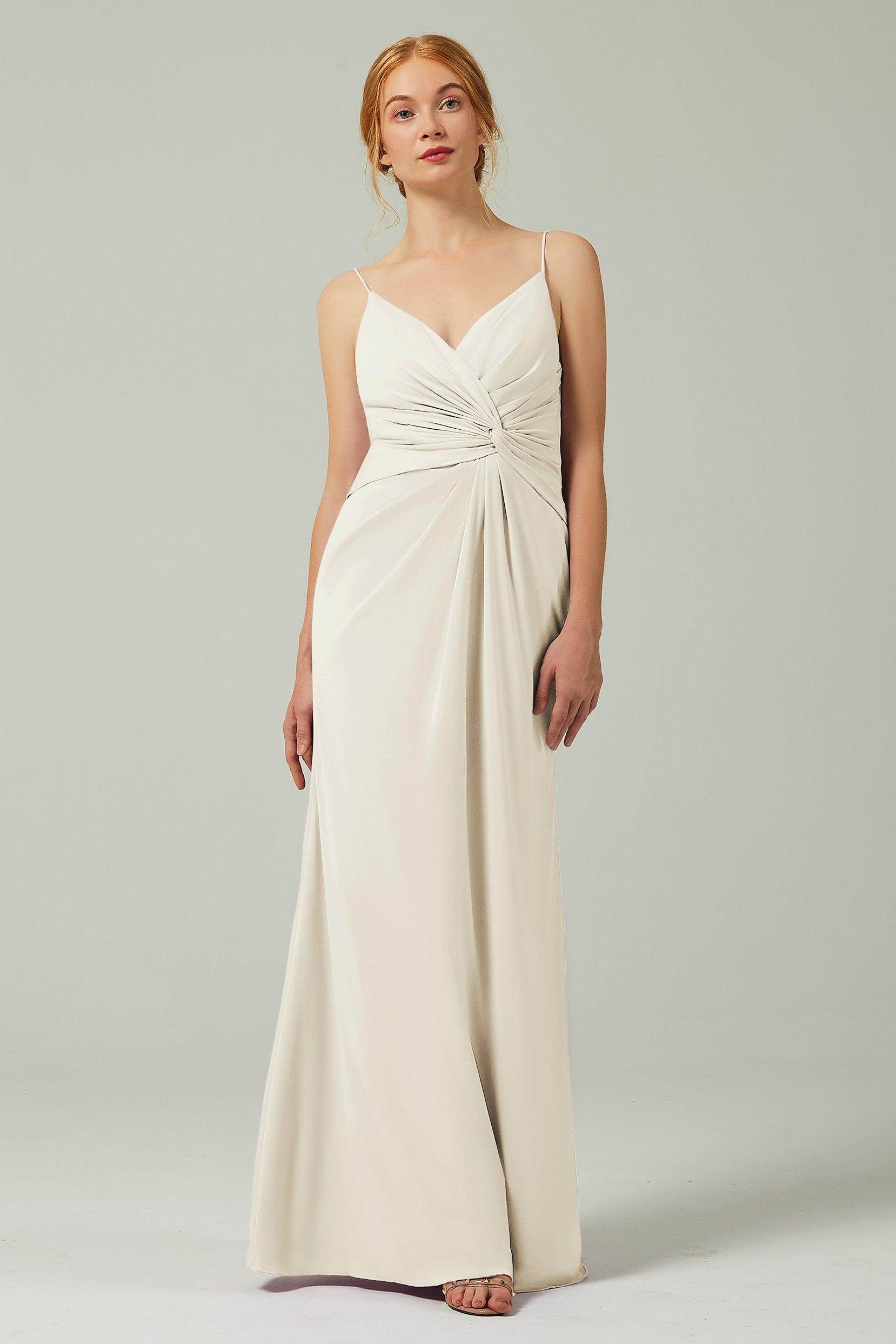 Sheath-Column Floor Length Chiffon Bridesmaid Dress CB0350