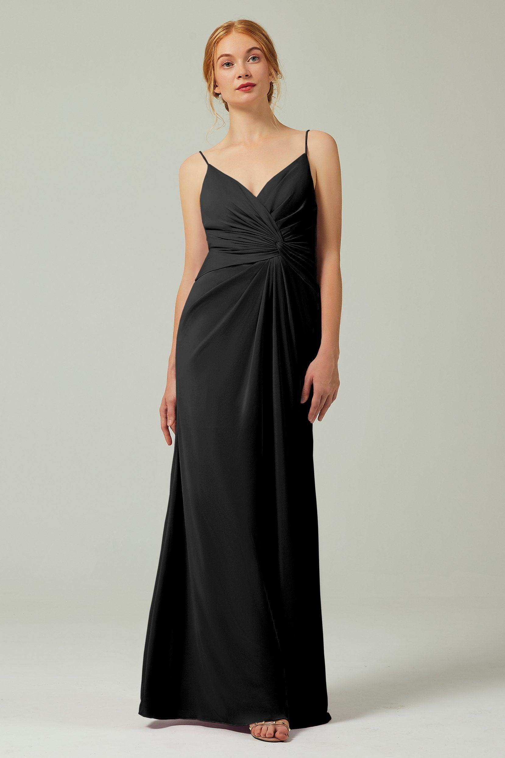 Sheath-Column Floor Length Chiffon Bridesmaid Dress CB0350