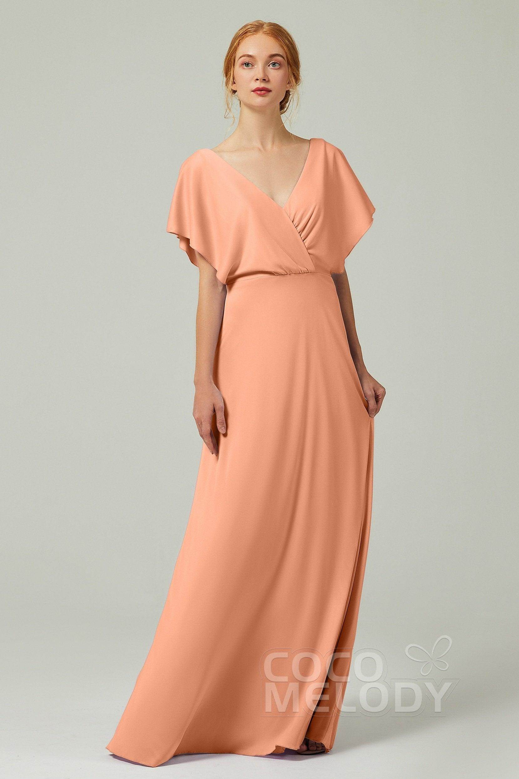 A-Line Floor Length Chiffon Bridesmaid Dress CB0351