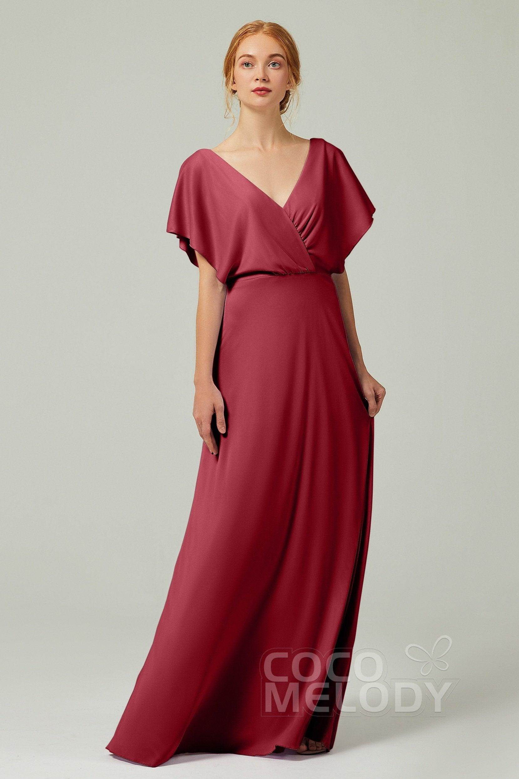 A-Line Floor Length Chiffon Bridesmaid Dress CB0351