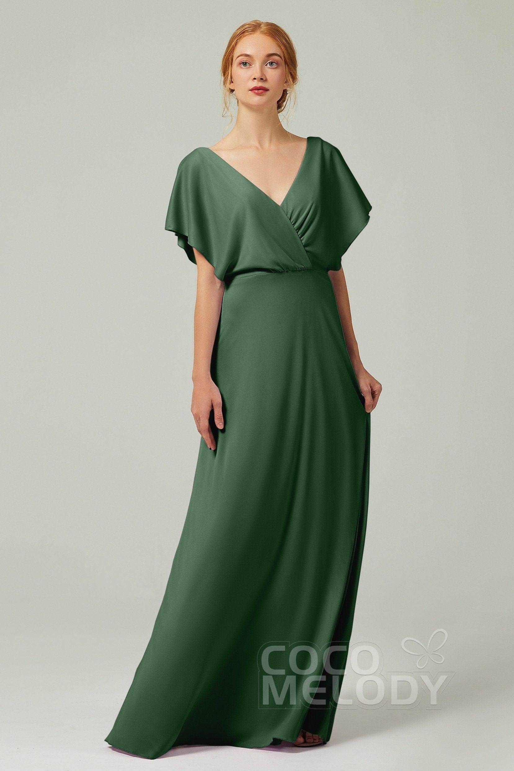 A-Line Floor Length Chiffon Bridesmaid Dress CB0351