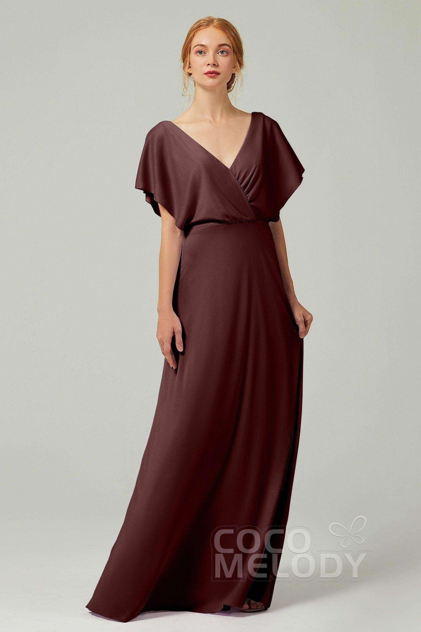A-Line Floor Length Chiffon Bridesmaid Dress CB0351