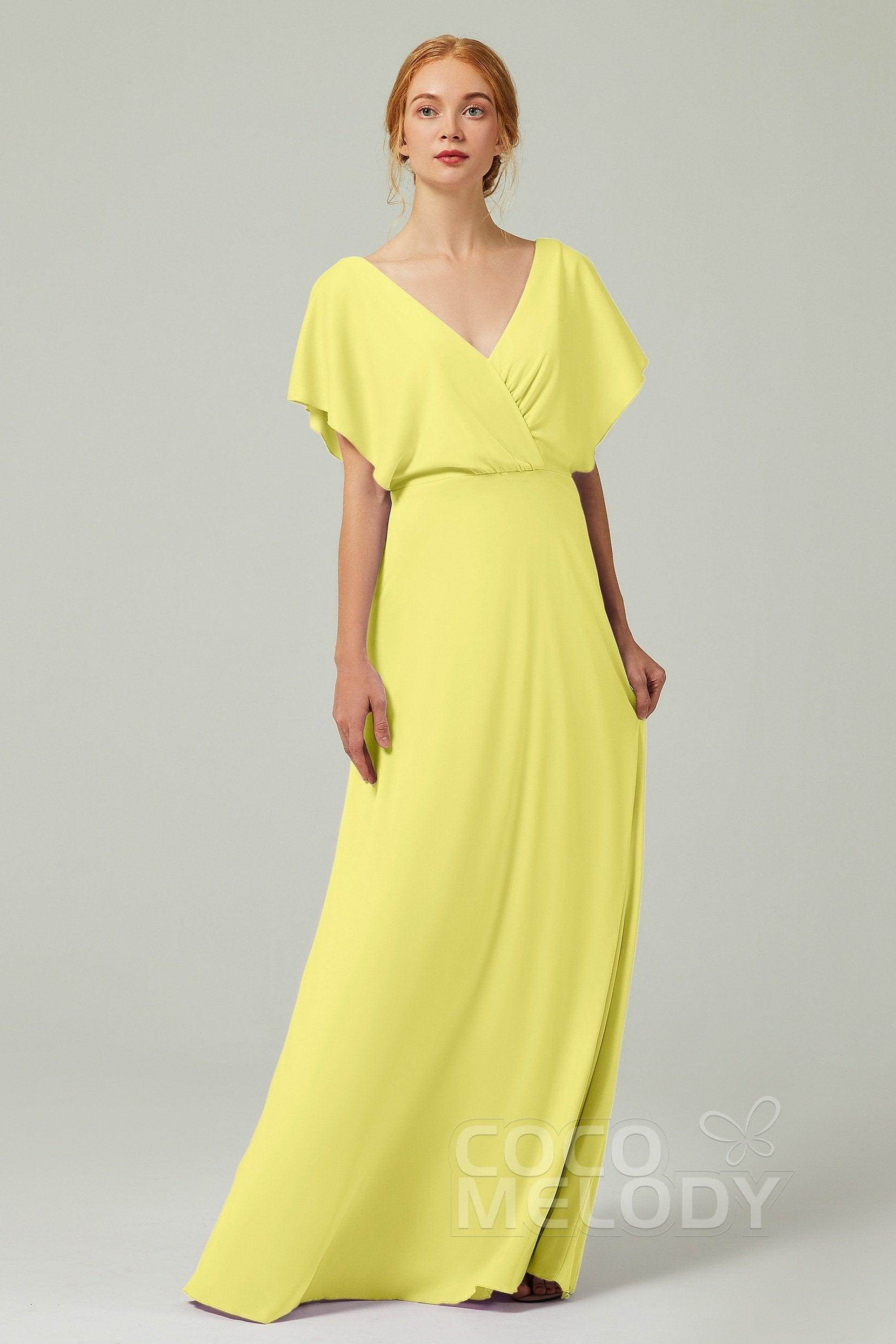 A-Line Floor Length Chiffon Bridesmaid Dress CB0351