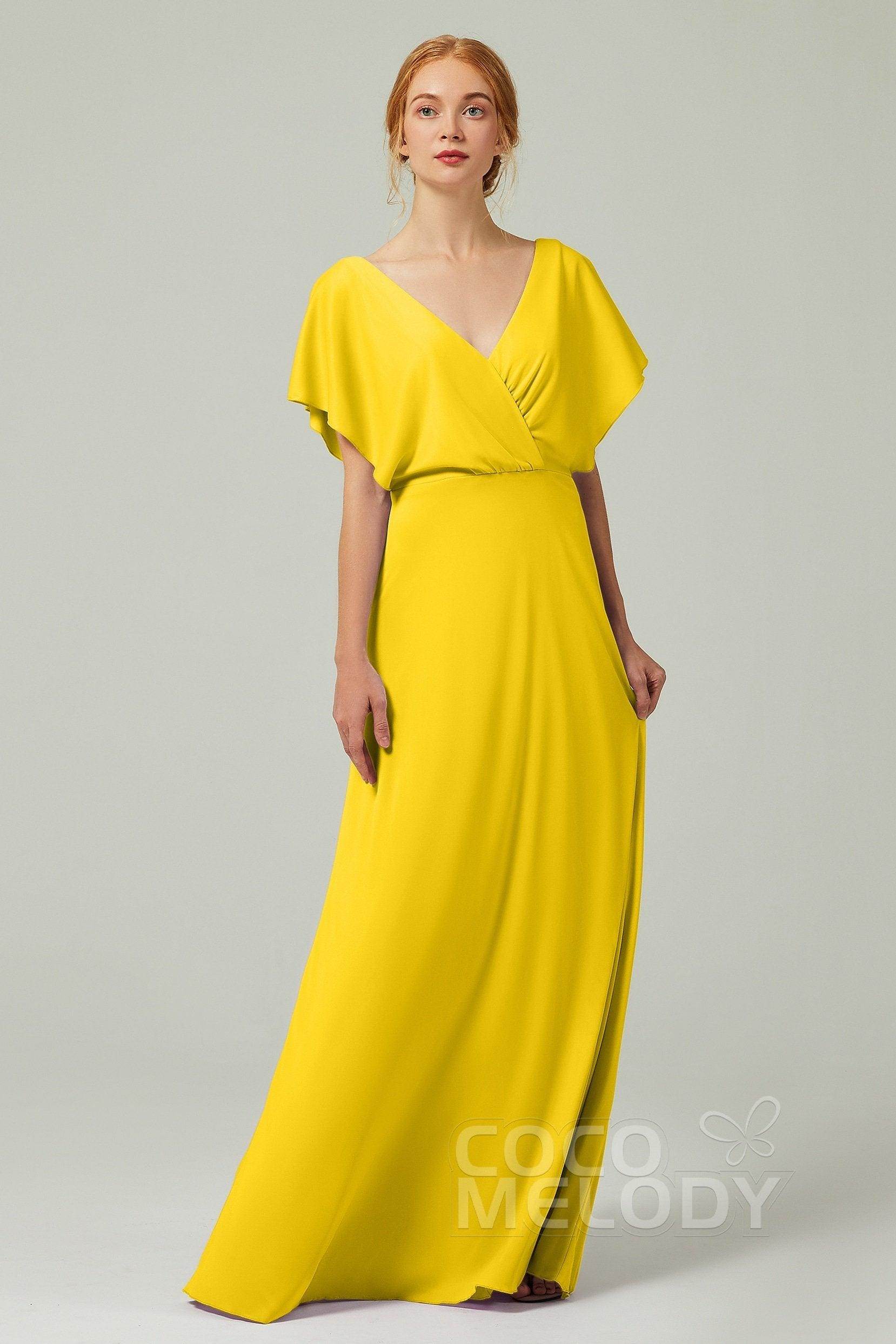 A-Line Floor Length Chiffon Bridesmaid Dress CB0351