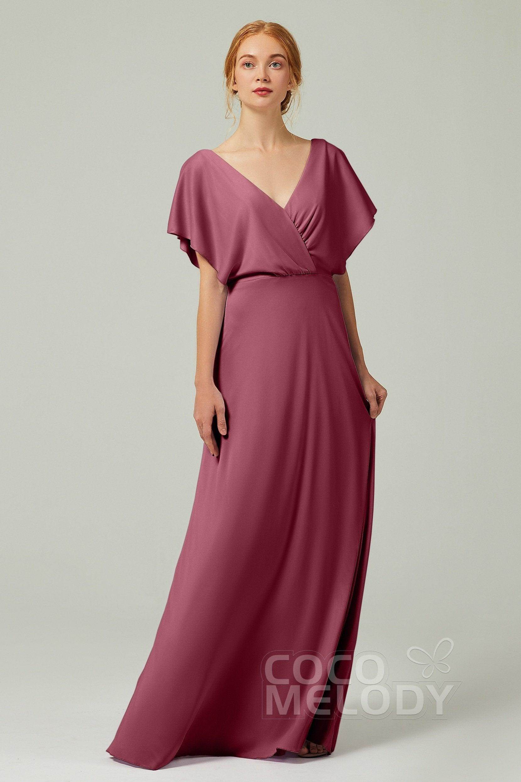 A-Line Floor Length Chiffon Bridesmaid Dress CB0351