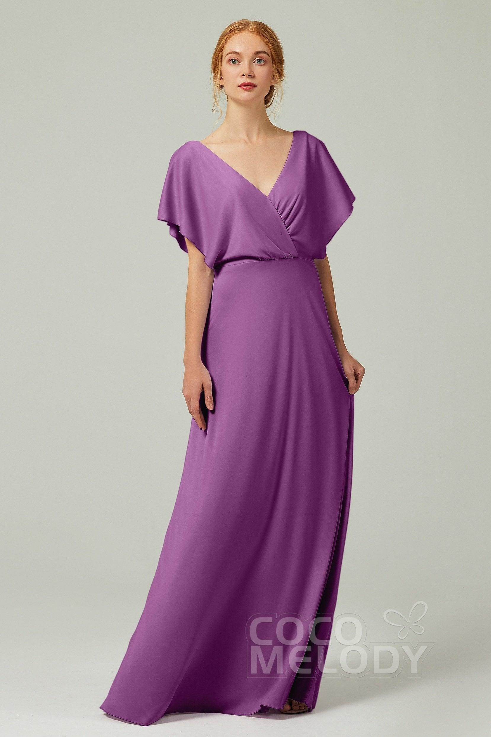 A-Line Floor Length Chiffon Bridesmaid Dress CB0351