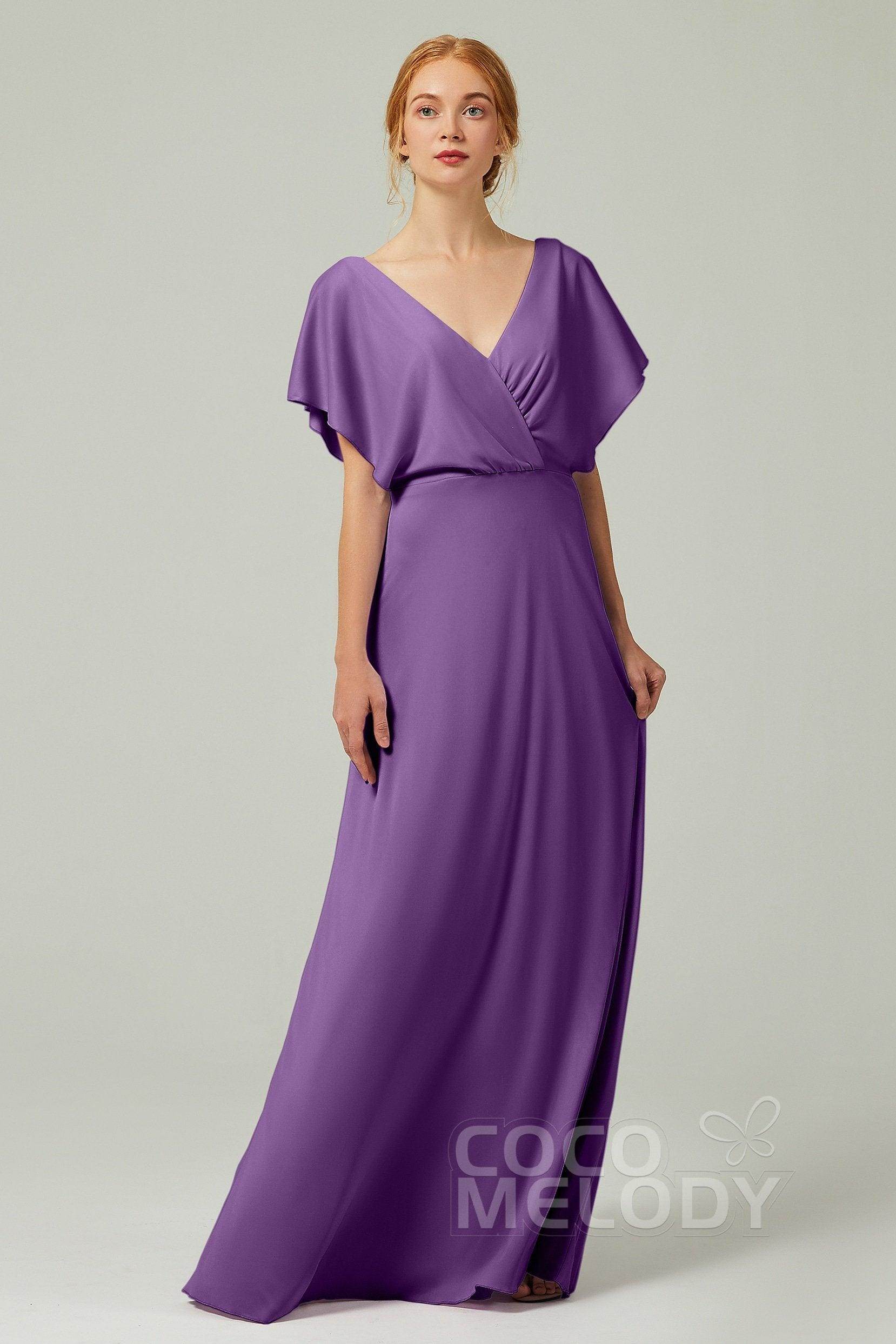 A-Line Floor Length Chiffon Bridesmaid Dress CB0351