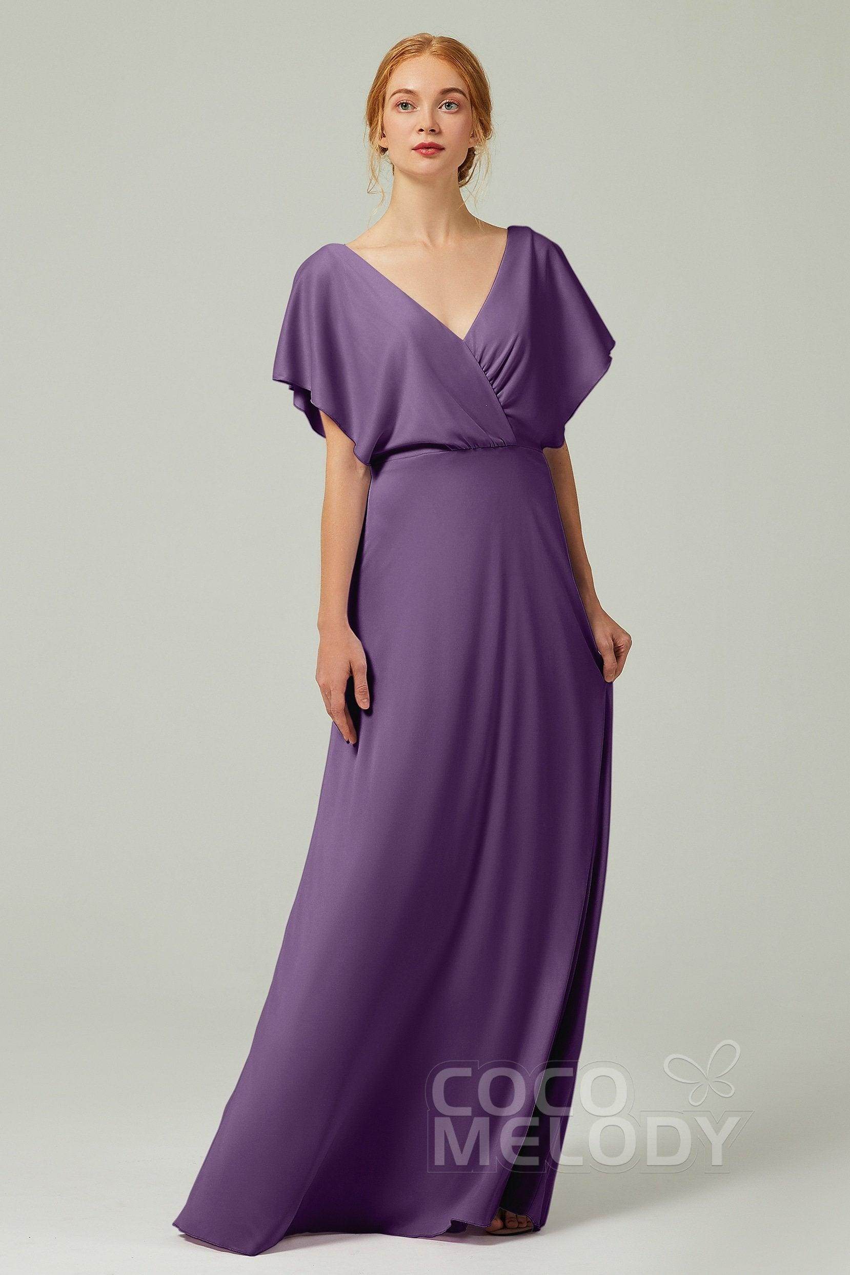 A-Line Floor Length Chiffon Bridesmaid Dress CB0351