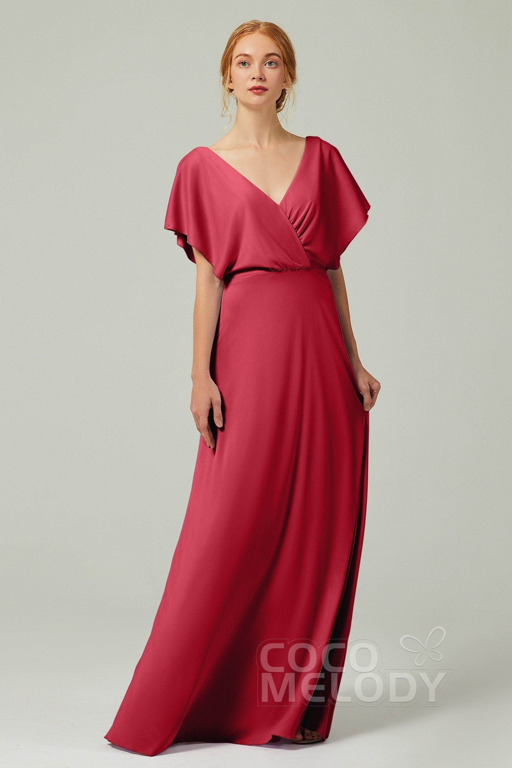 A-Line Floor Length Chiffon Bridesmaid Dress CB0351