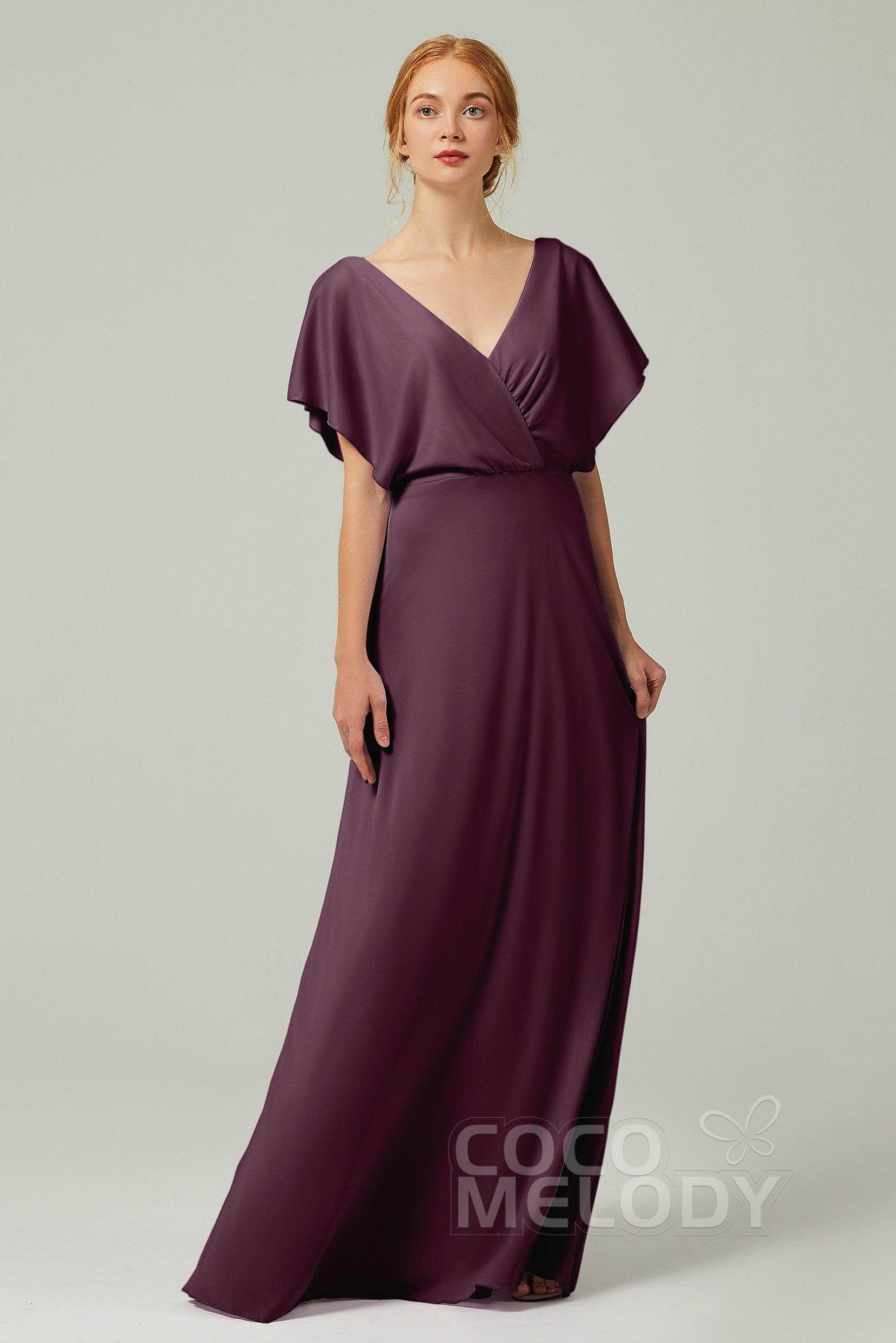 A-Line Floor Length Chiffon Bridesmaid Dress CB0351