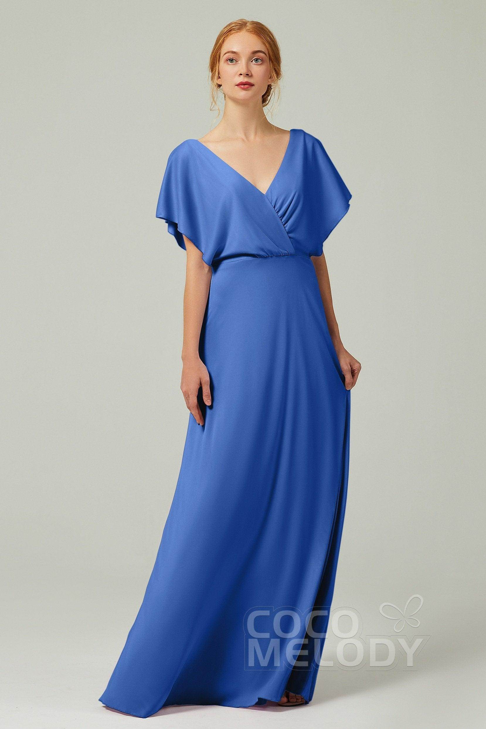 A-Line Floor Length Chiffon Bridesmaid Dress CB0351