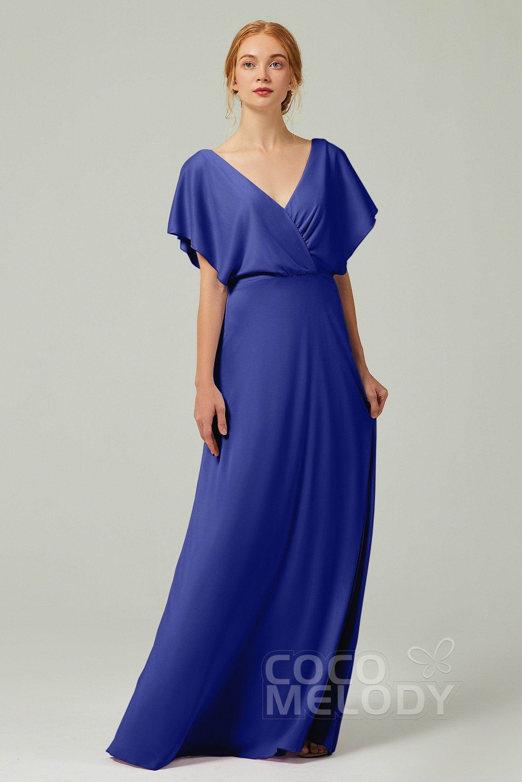 A-Line Floor Length Chiffon Bridesmaid Dress CB0351