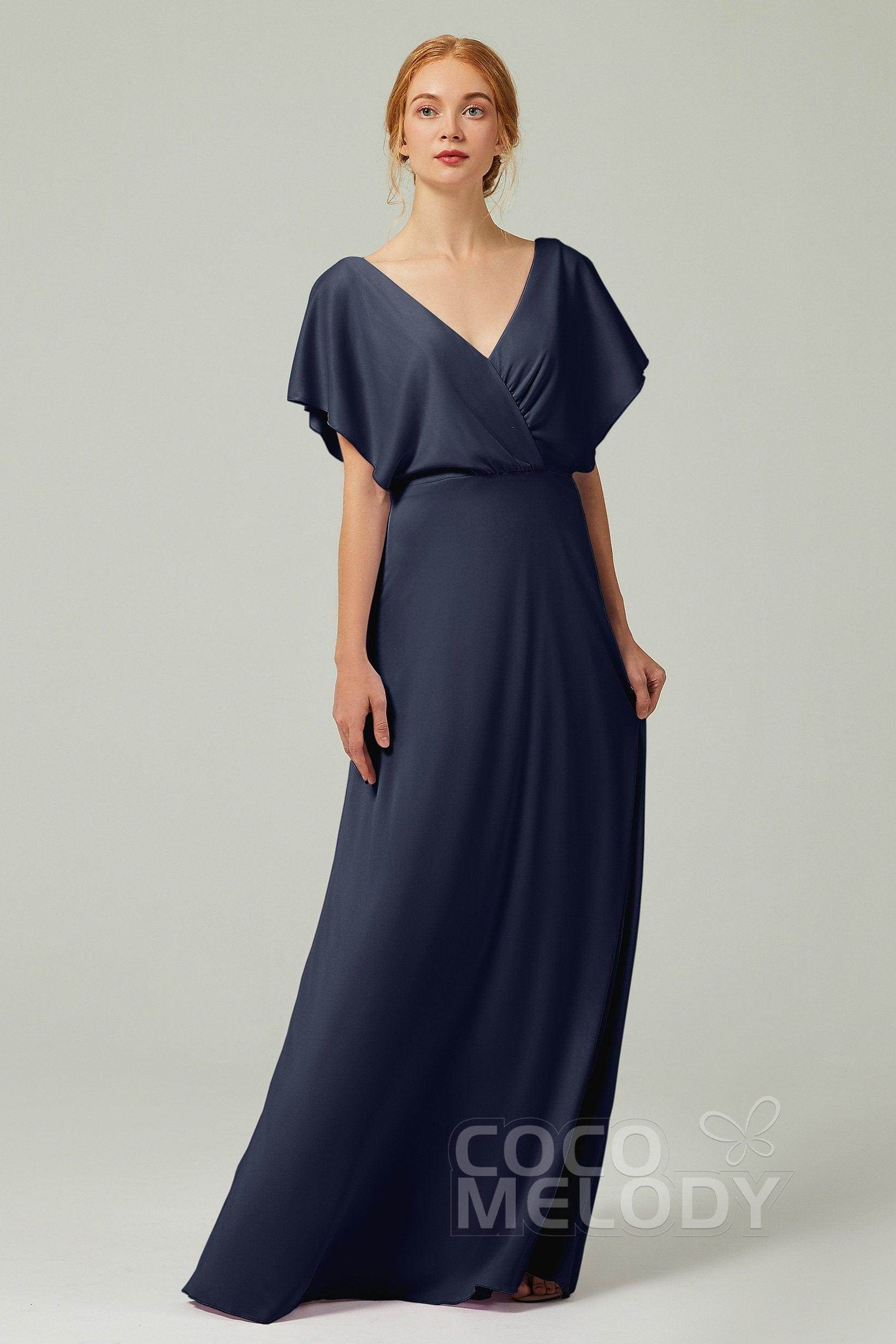 A-Line Floor Length Chiffon Bridesmaid Dress CB0351