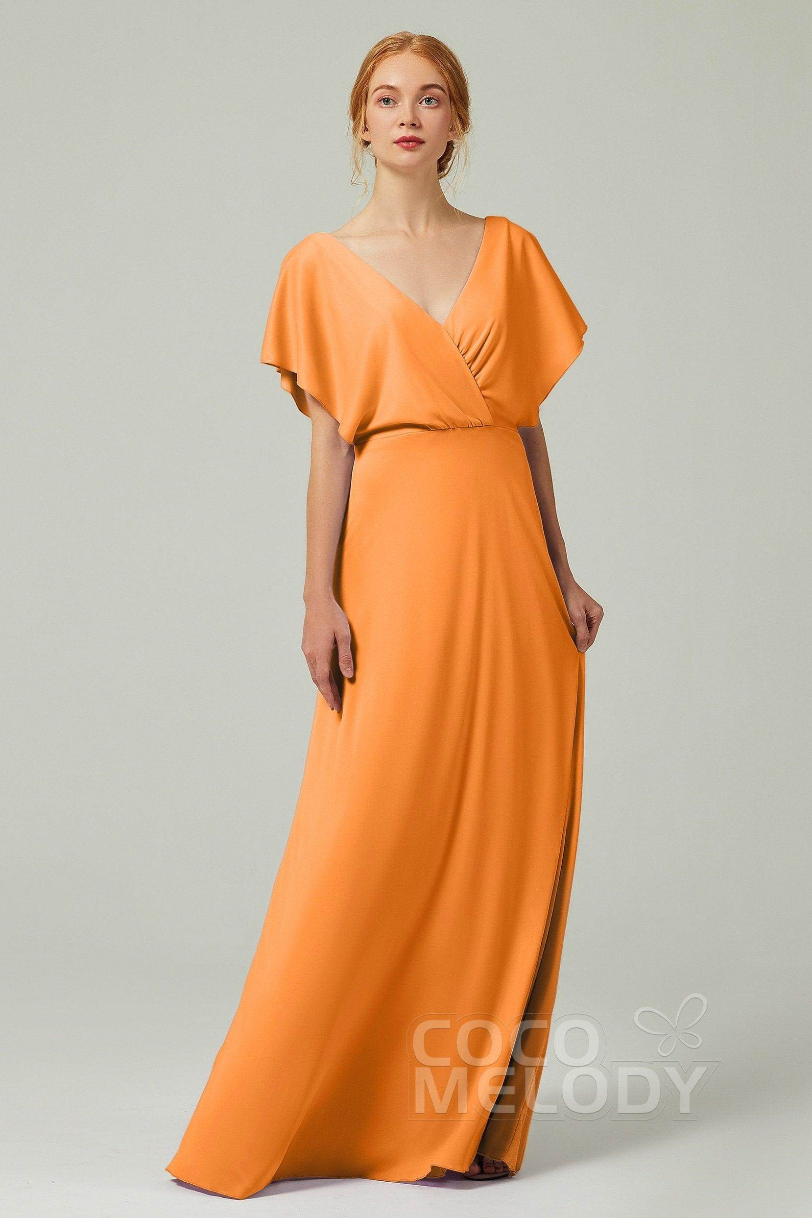 A-Line Floor Length Chiffon Bridesmaid Dress CB0351