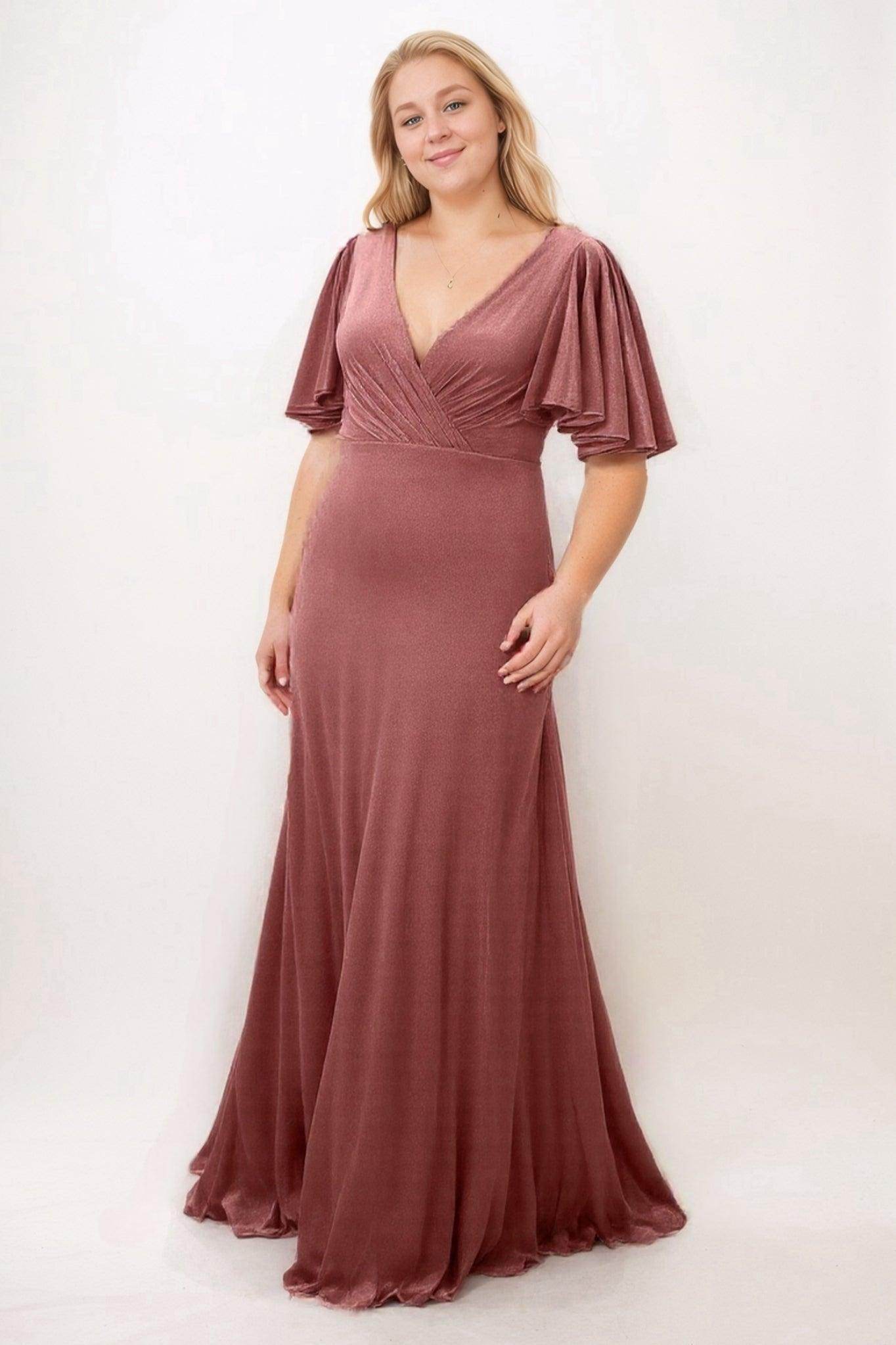 A-Line Floor Length Velvet Bridesmaid Dress Formal Dresses CB0367