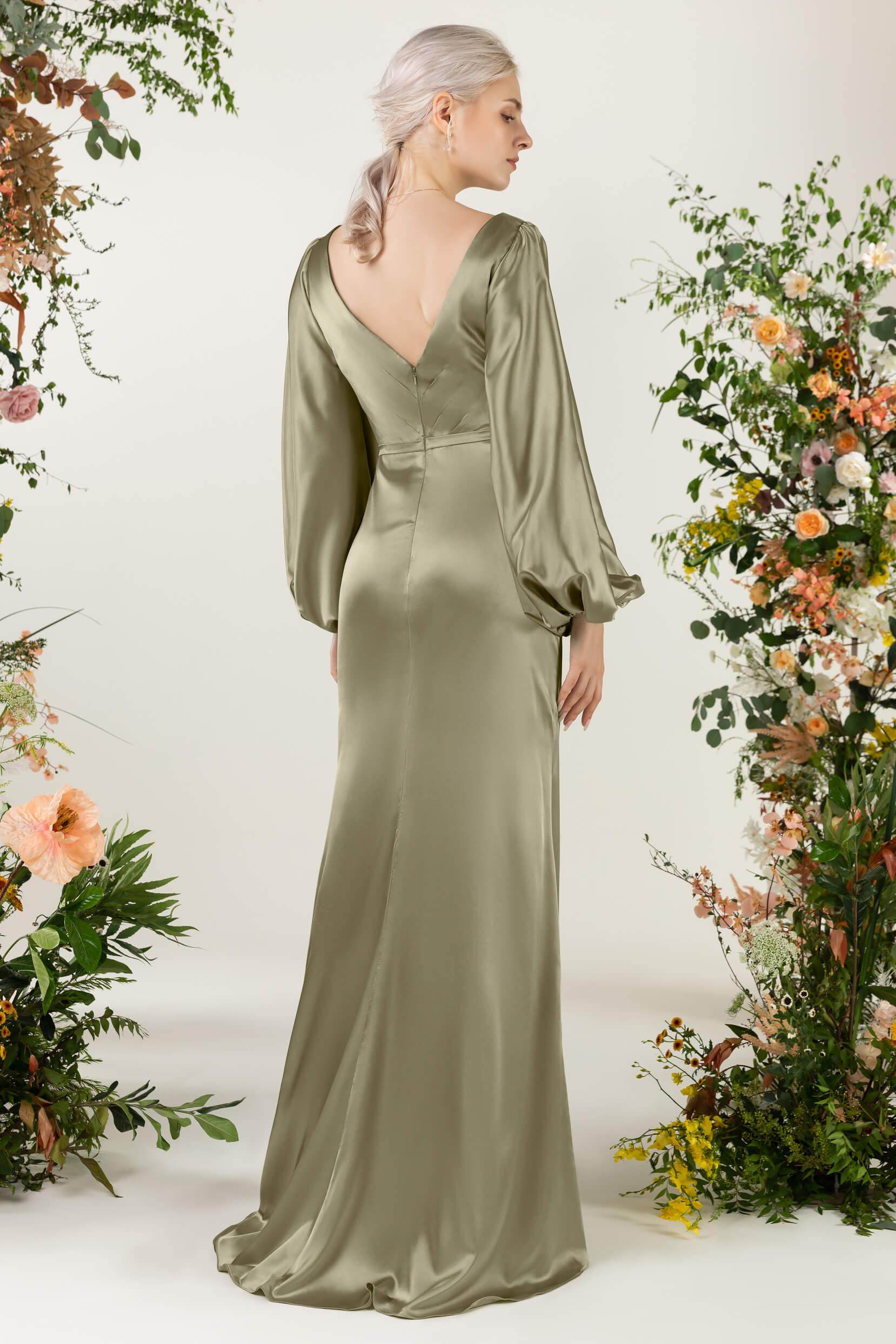 Trumpet Luxe Satin Bridesmaid Dress Formal Dresses CB0500
