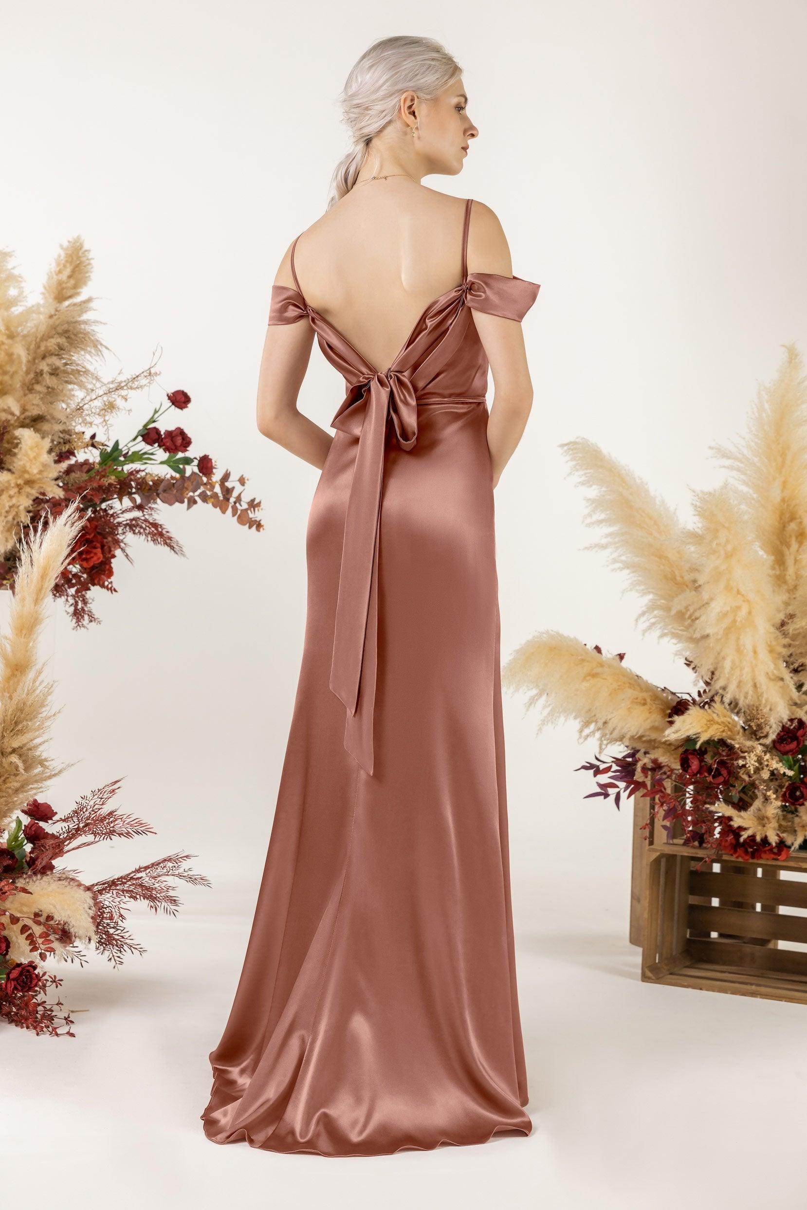 Trumpet Luxe Satin Bridesmaid Dress Formal Dresses CB0509