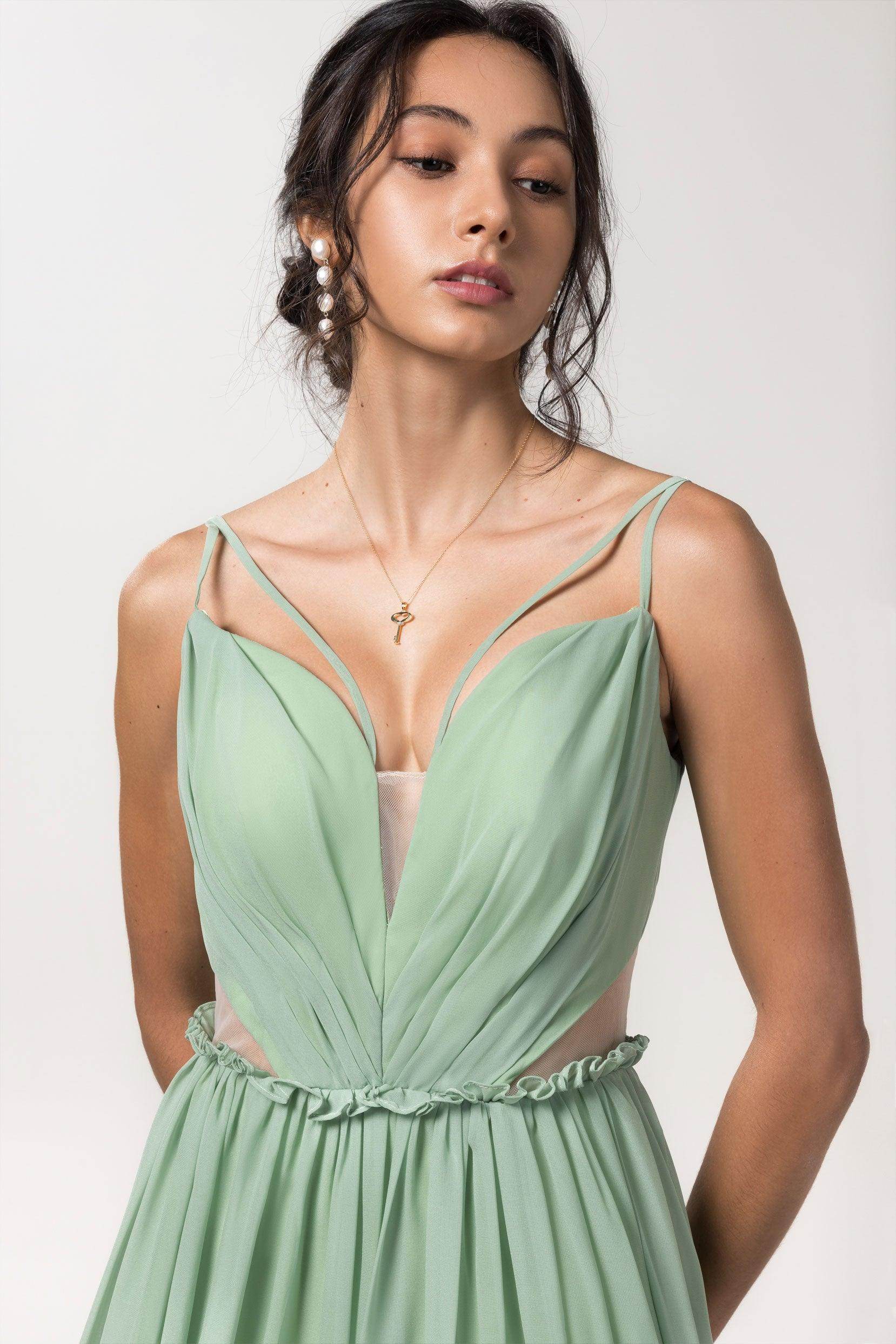 A-Line Floor Length Chiffon Bridesmaid Dress Formal Dresses CB0564
