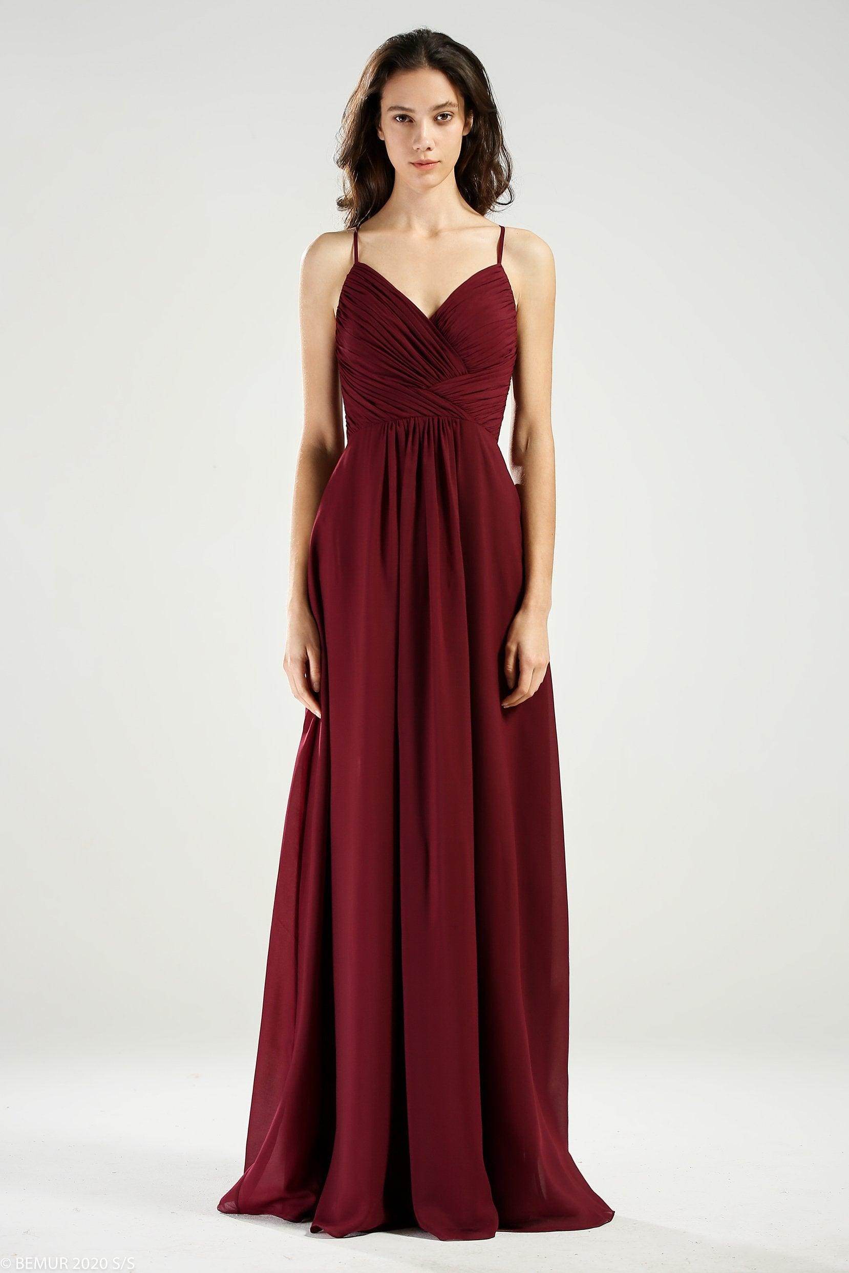 A-Line Floor Length Chiffon Bridesmaid Dress CB0639