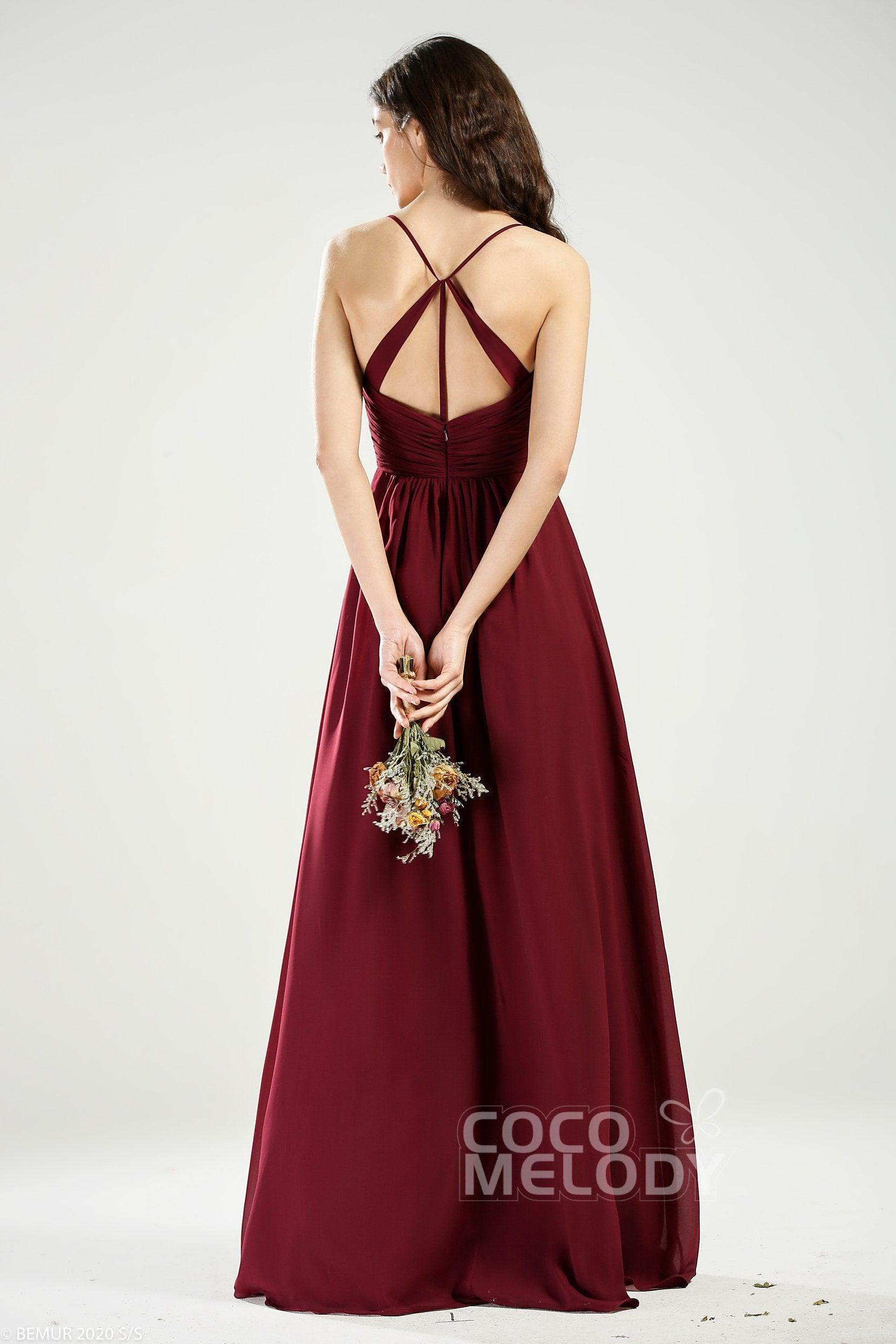 A-Line Floor Length Chiffon Bridesmaid Dress CB0639