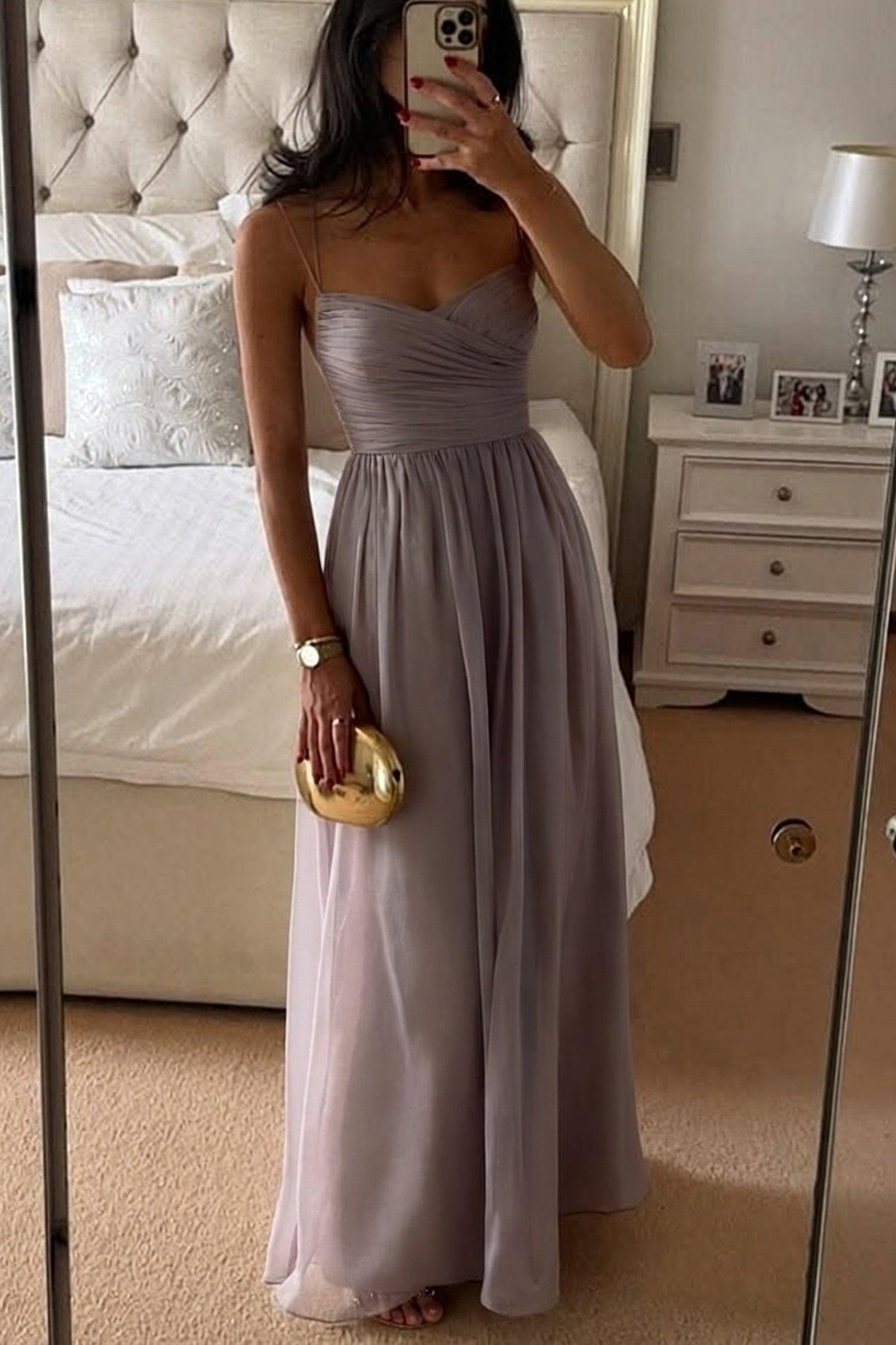 A-Line Floor Length Organza Bridesmaid Dress CB0641