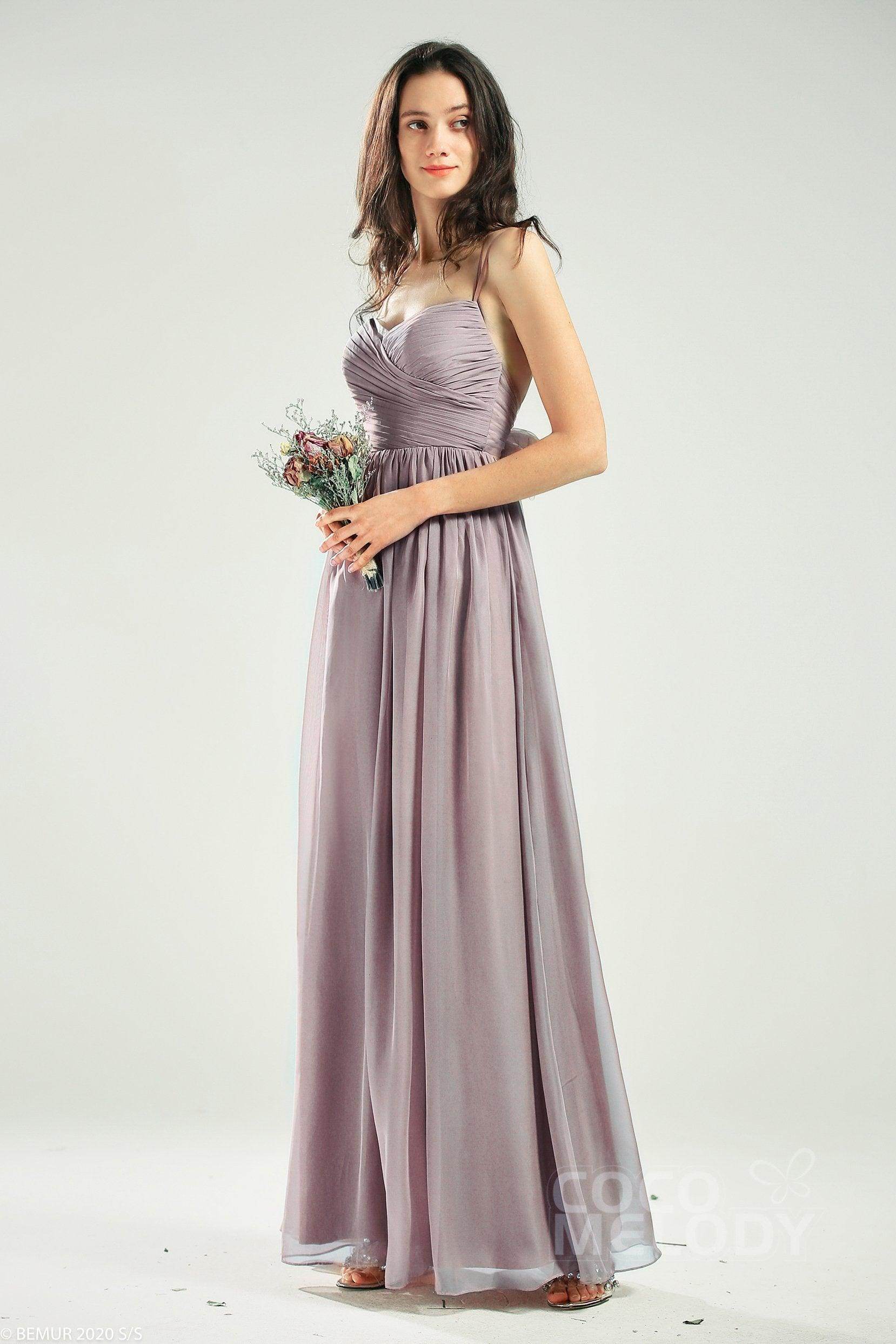 A-Line Floor Length Organza Bridesmaid Dress CB0641