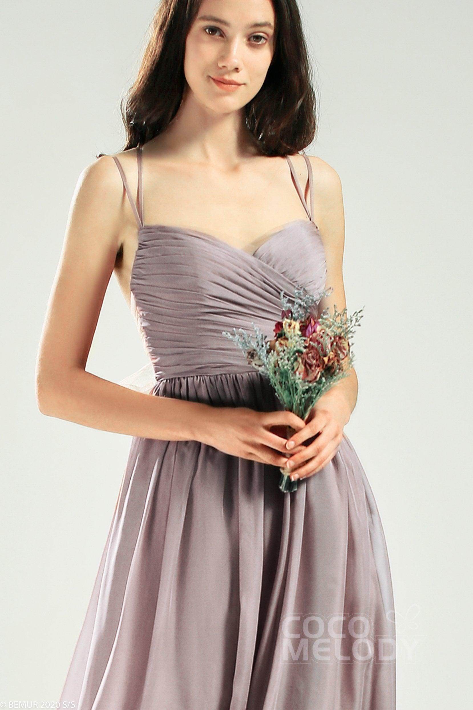 A-Line Floor Length Organza Bridesmaid Dress CB0641