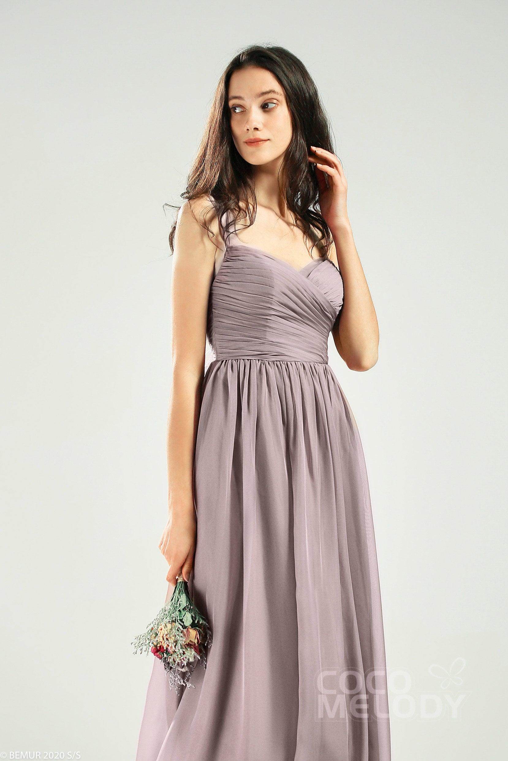 A-Line Floor Length Organza Bridesmaid Dress CB0641