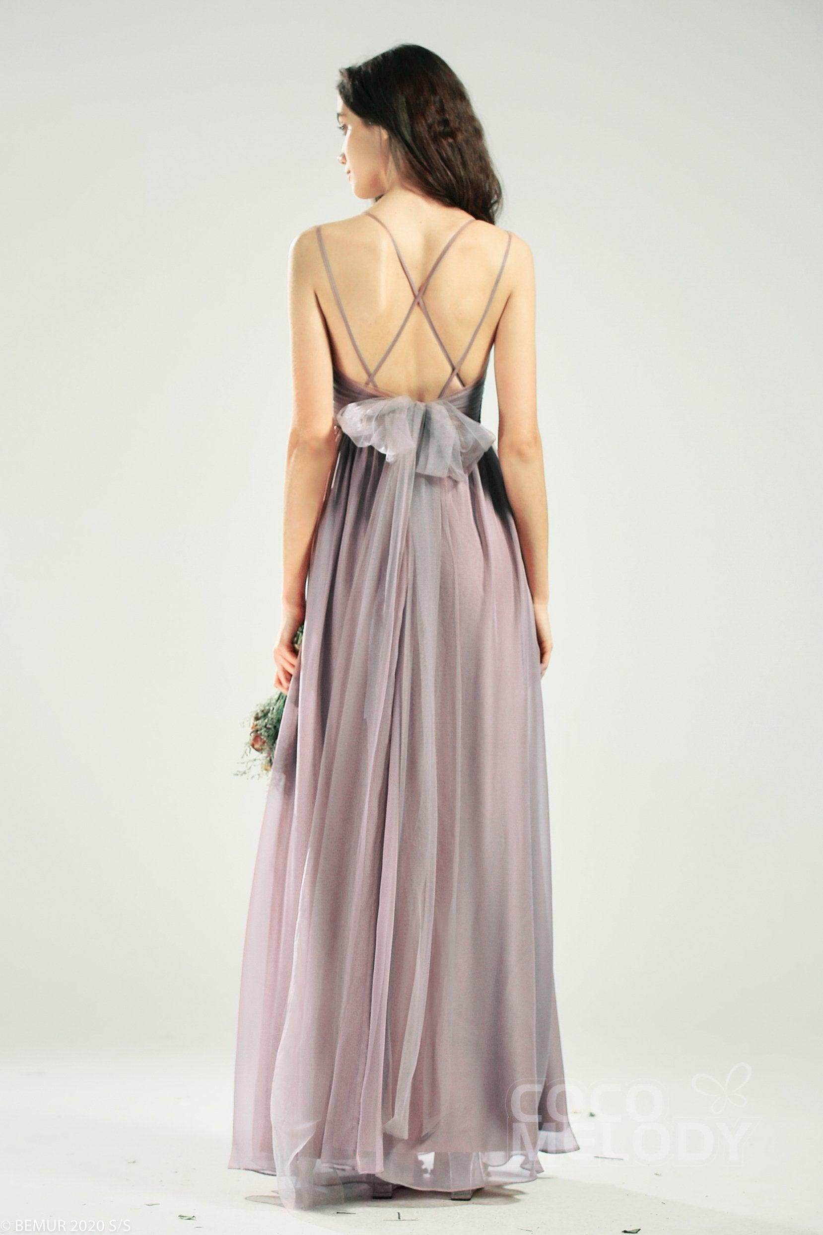 A-Line Floor Length Organza Bridesmaid Dress CB0641