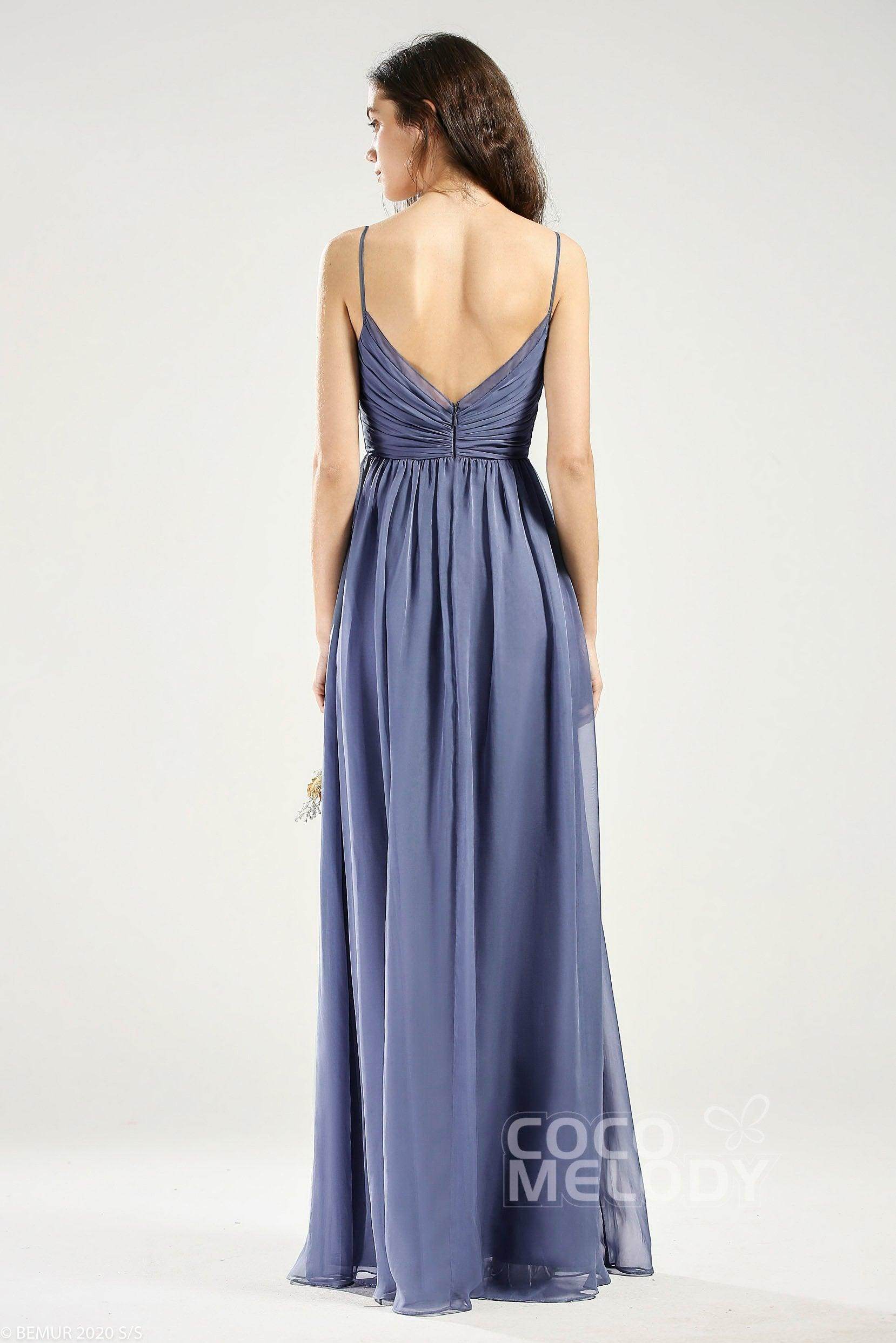 A-Line Floor Length Chiffon Bridesmaid Dress CB0642
