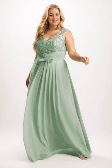 A-Line Maxi Chiffon Bridesmaid Dress CB0732