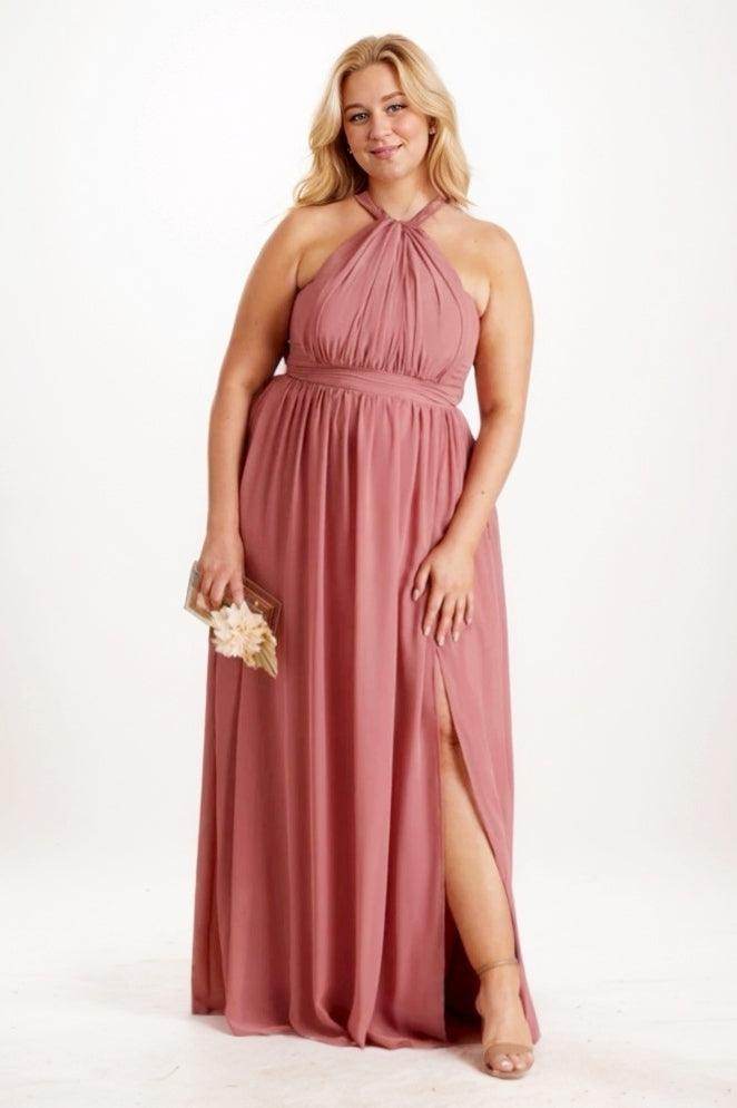 A-Line Maxi Chiffon Bridesmaid Dress CB0745