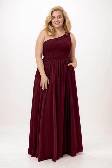 A-Line Maxi Chiffon Bridesmaid Dress CB0748