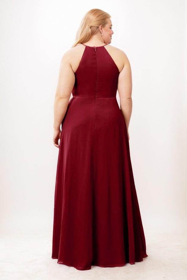 A-Line Maxi Chiffon Bridesmaid Dress CB0749