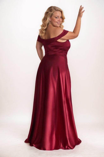 A-Line Maxi Luxe Satin Bridesmaid Dress CB0752