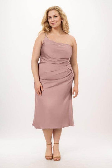 Sheath-Column Midi Chiffon Bridesmaid Dress CB0754