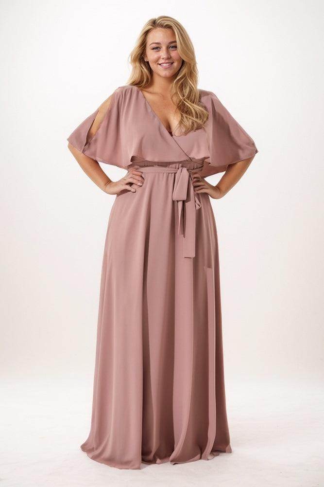 A-Line Maxi Chiffon Bridesmaid Dress CB0759